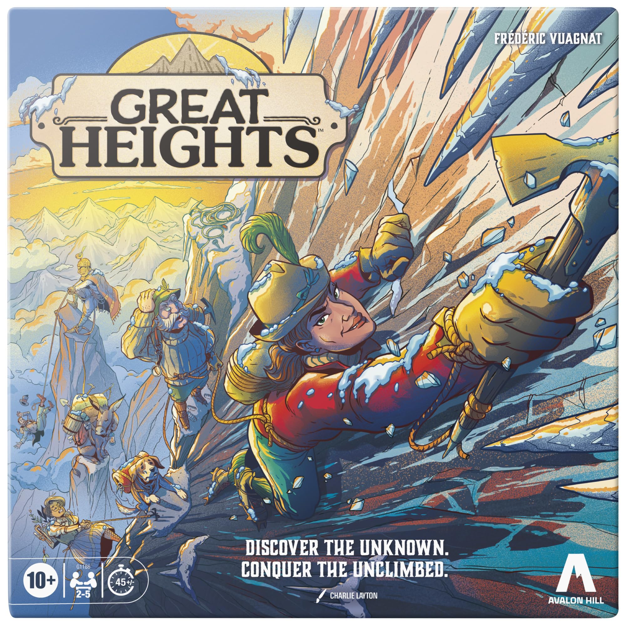 Avalon Hill Great Heights Strategy Board Game | Ages 10+ | 2-5 Players | 45 Min