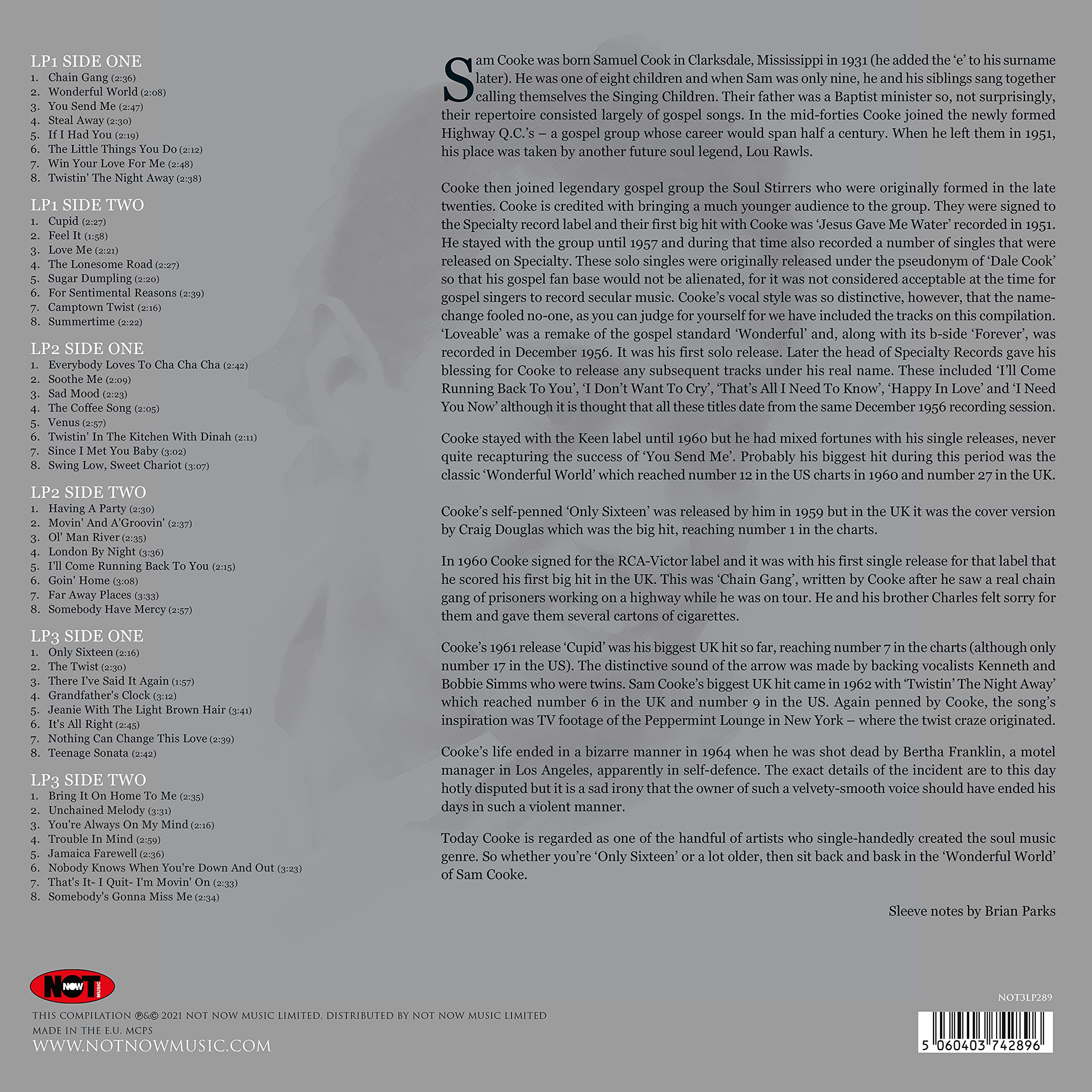 Sam Cooke - The Platinum Collection [3LP Gatefold White Vinyl]