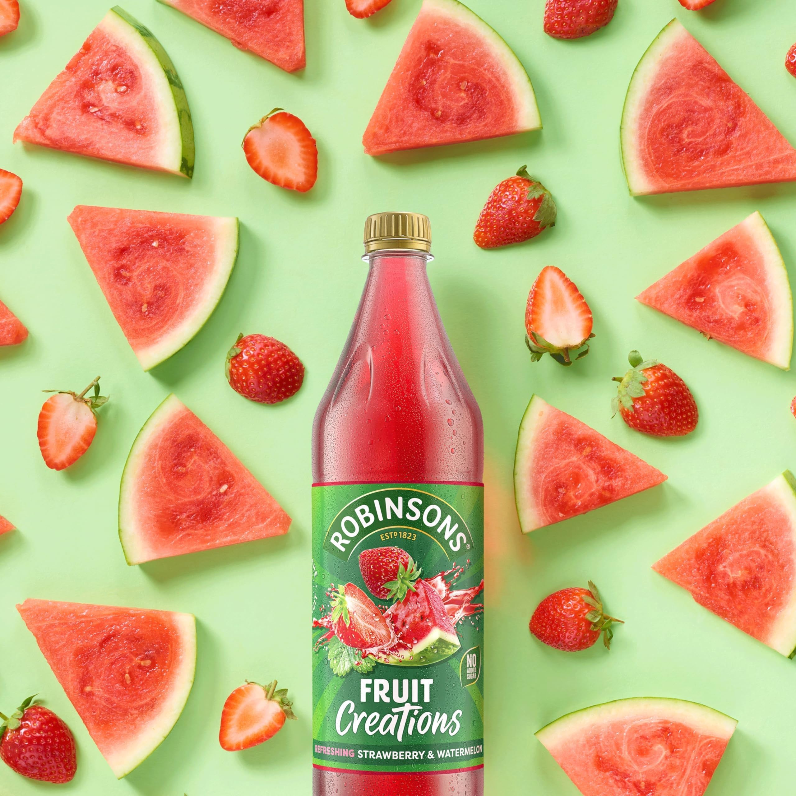 Robinsons Fruit Creations Strawberry & Watermelon Squash Concentrate | 1L Bottle | Makes 20 Servings