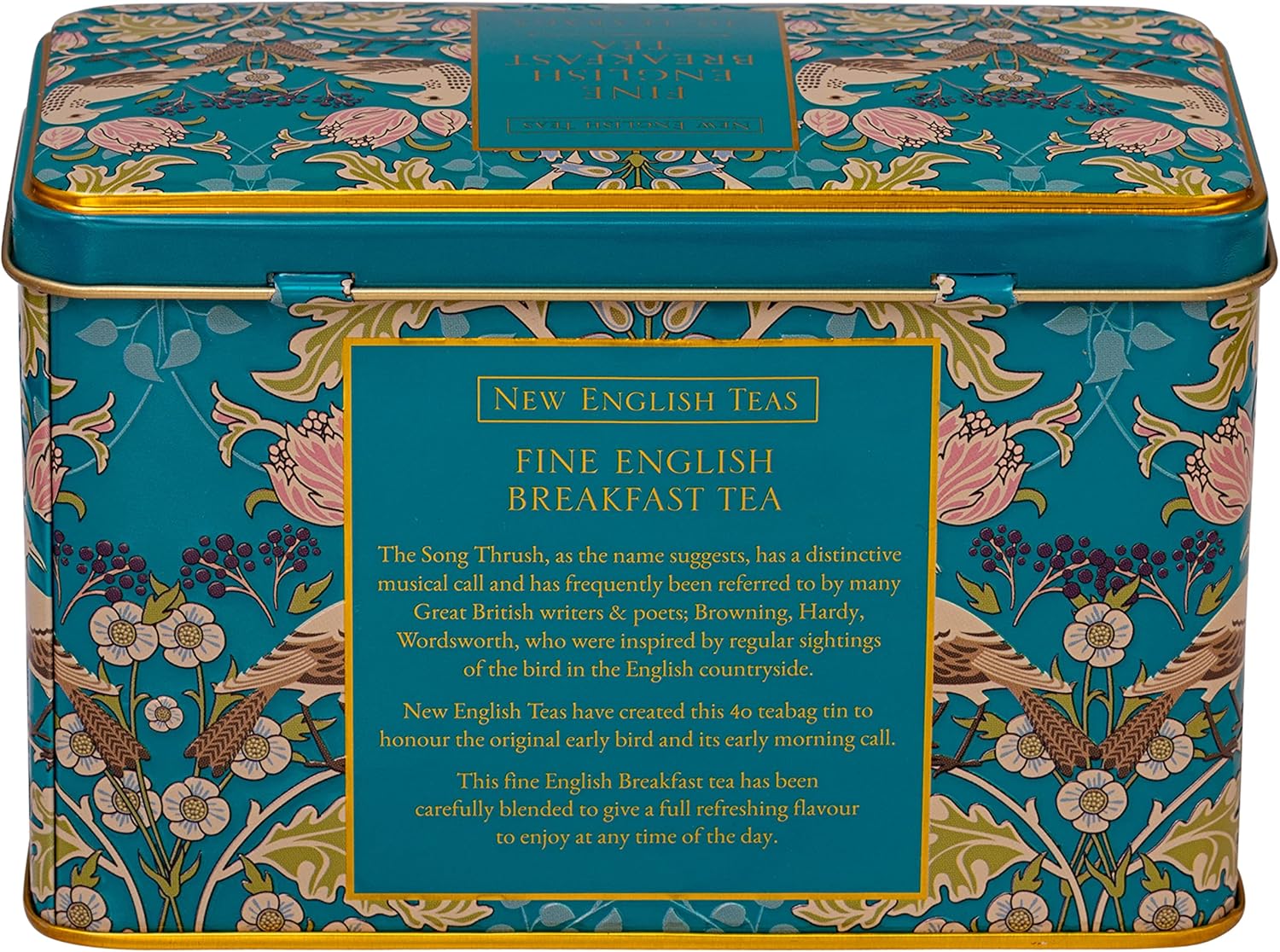Neue englische Tees Singdrossel und Beeren Teedose mit 40 English Breakfast Teebeuteln 4