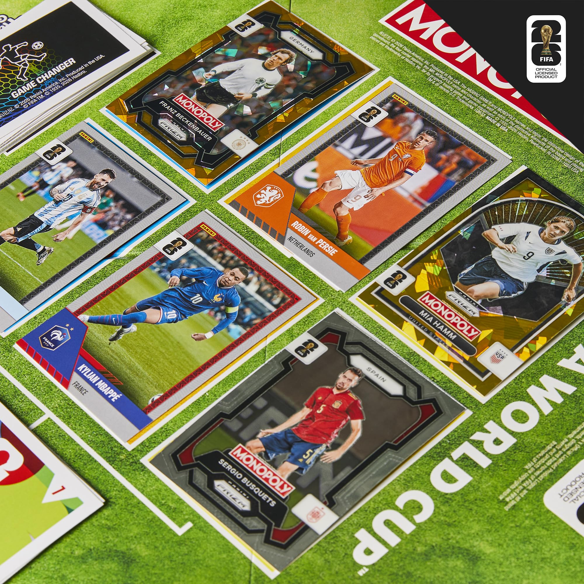 Monopoly Panini Prizm: FIFA World Cup 2026 Board Game | Includes 16 Trading Cards | Ages 8+ 4