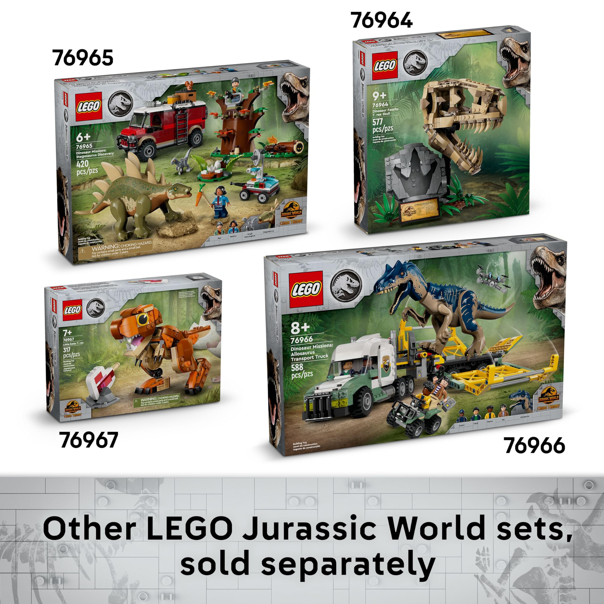 LEGO Jurassic World Dinosaur Fossils: Triceratops Skull Model 76969 Building Set for Ages 9+ 7