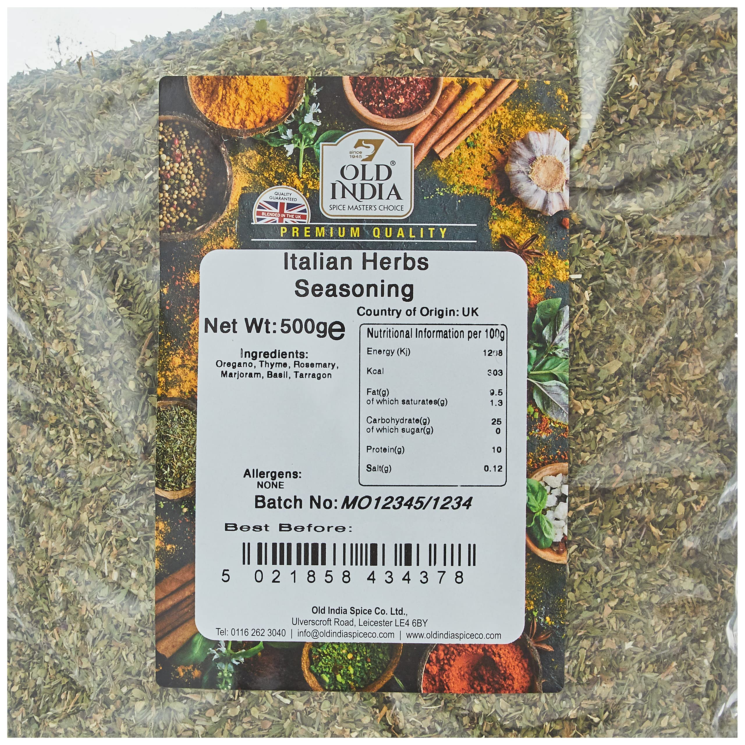 Old India Italian Seasoning Powder - 100% Natural, Additive & GMO Free | 500g