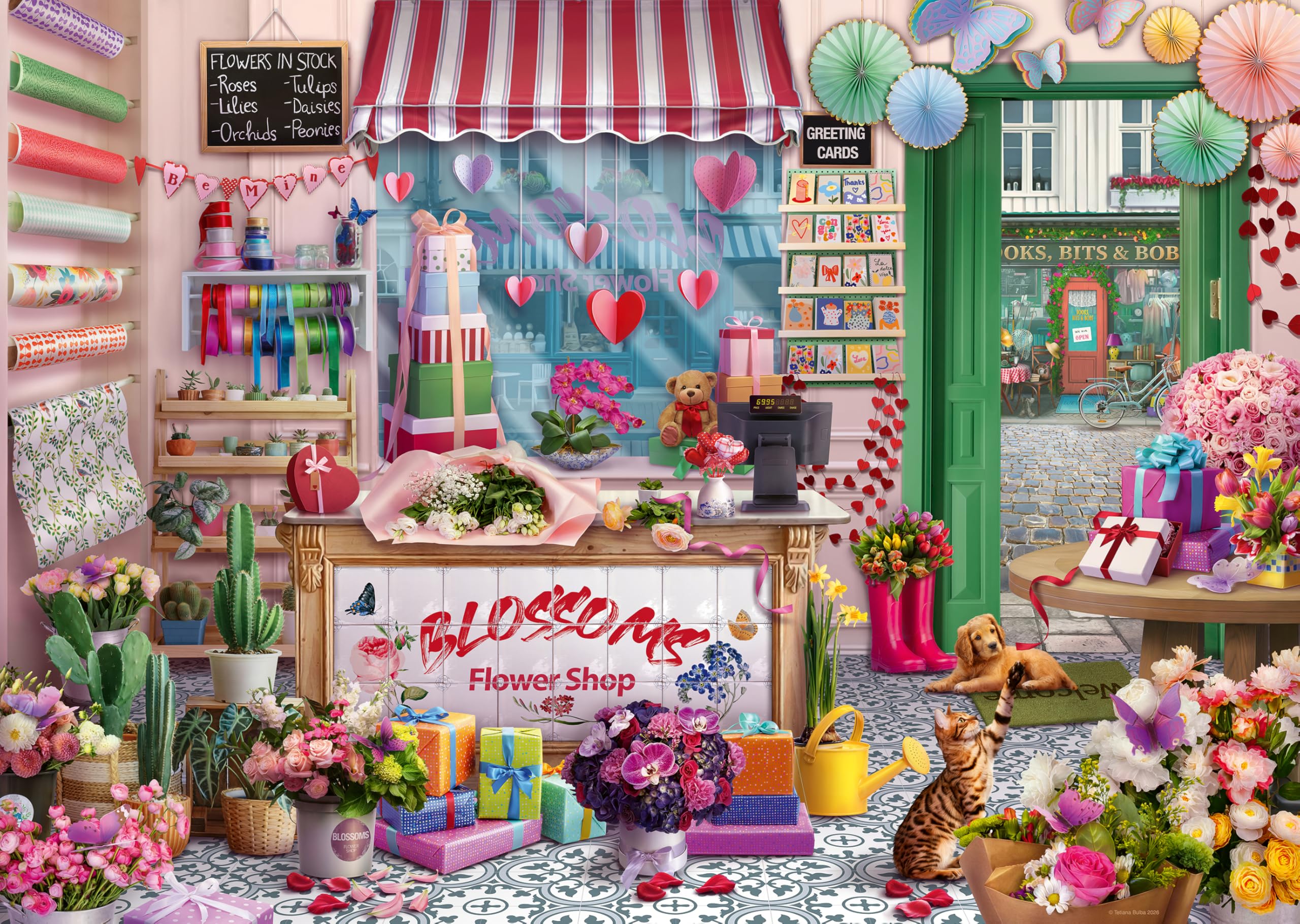 Ravensburger Blossoms Flower Shop Jigsaw Puzzle - 1000 Pieces, 70 x 50cm 1