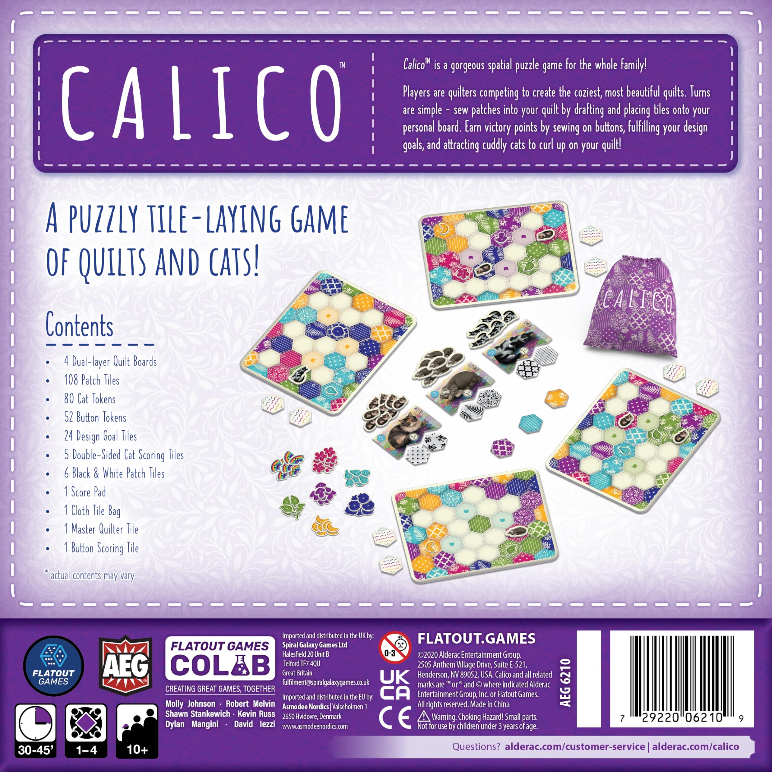 Calico Board Game - Puzzly Tile-Laying Strategy Game | 1-4 Players | Ages 10+