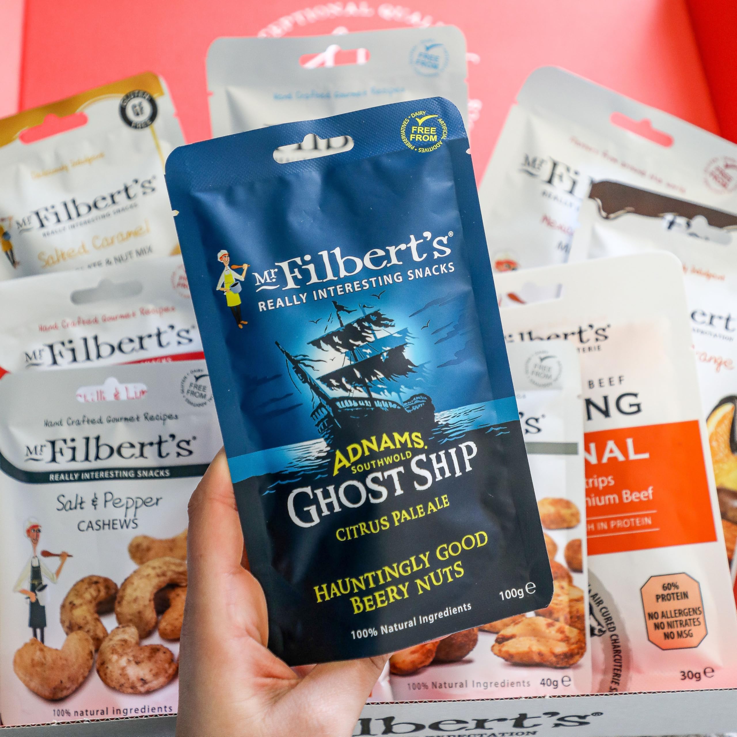 Mr Filbert's For Him Selection Box - Nuts, Olives & Cured Meats Snack Gift 4
