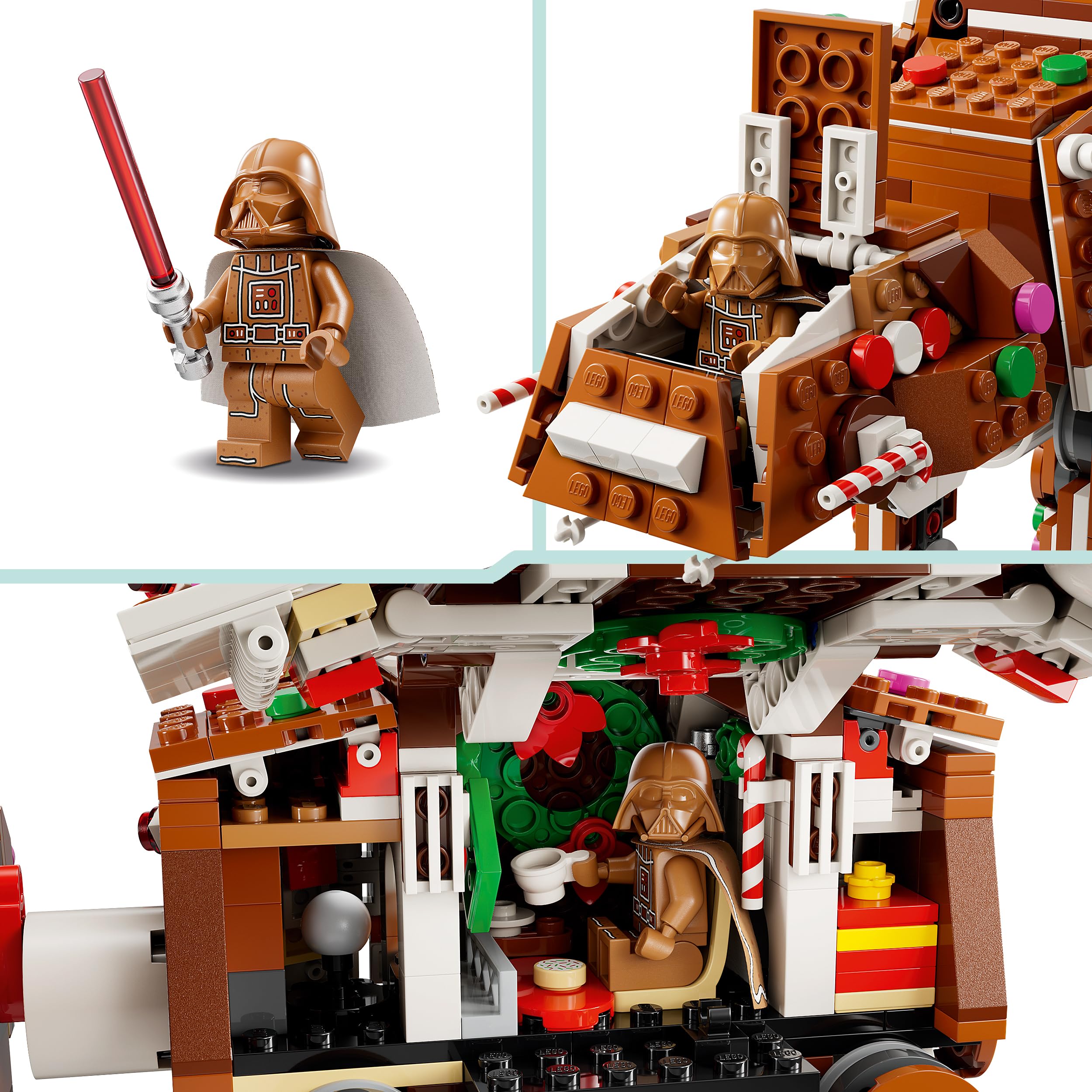 LEGO Star Wars Gingerbread AT-AT Walker Building Set 40806 - Includes Darth Vader Minifigure | Ages 10+ 4