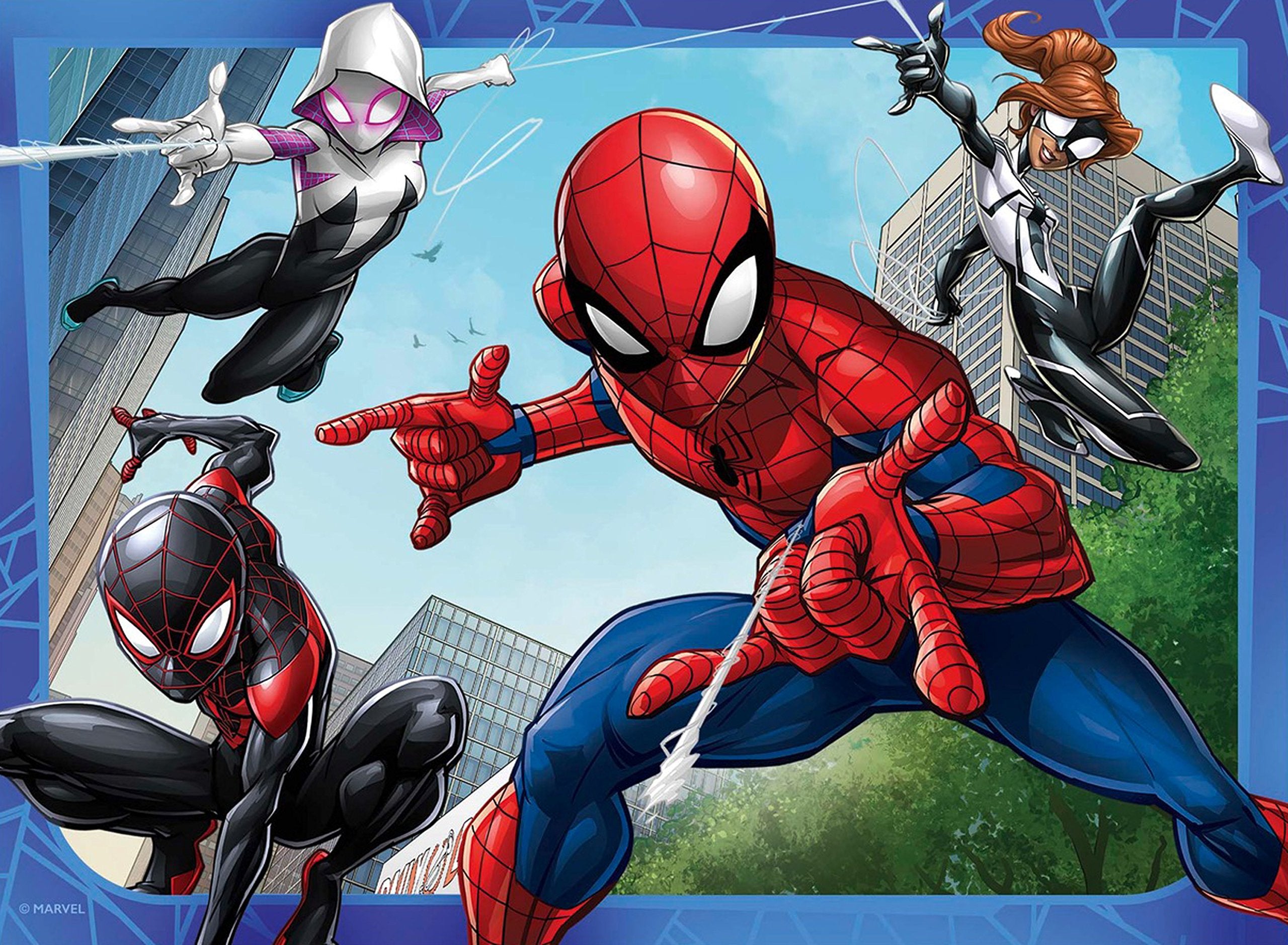 Ravensburger Marvel Spiderman 4 in Box Jigsaw Puzzles | 12, 16, 20, 24 Pieces | Ages 3+ 3
