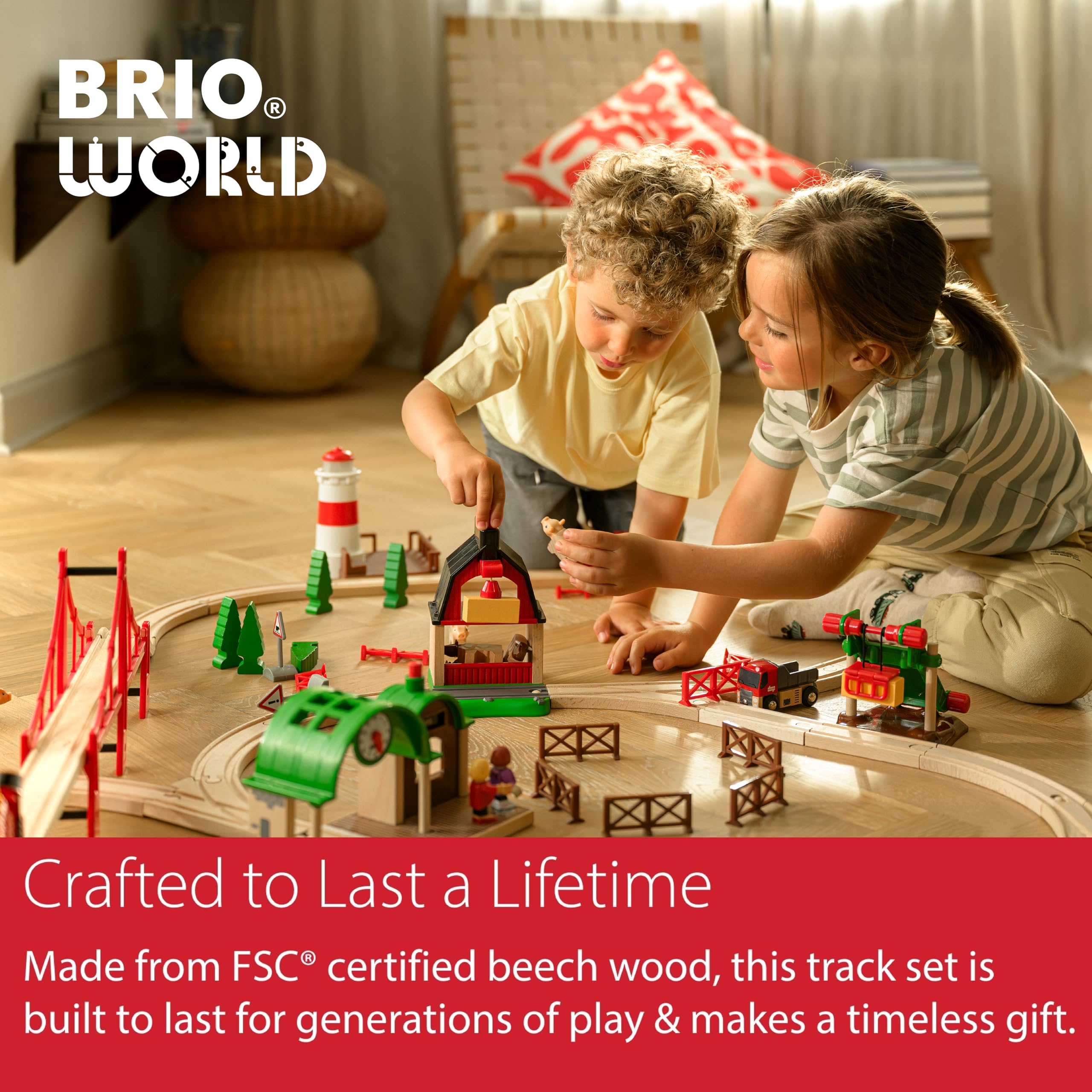 BRIO 33307 Advanced Wooden Train Track Expansion Pack 5