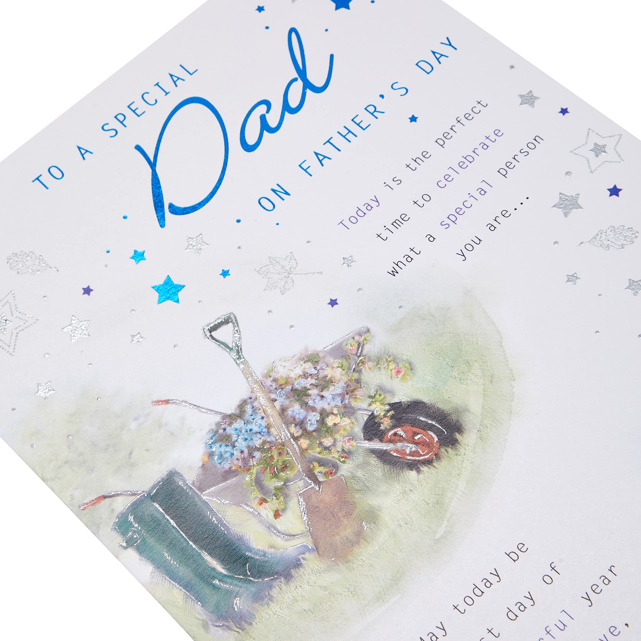 Piccadilly Greetings Dad Father's Day Card | 10 x 7 Inches | White 3