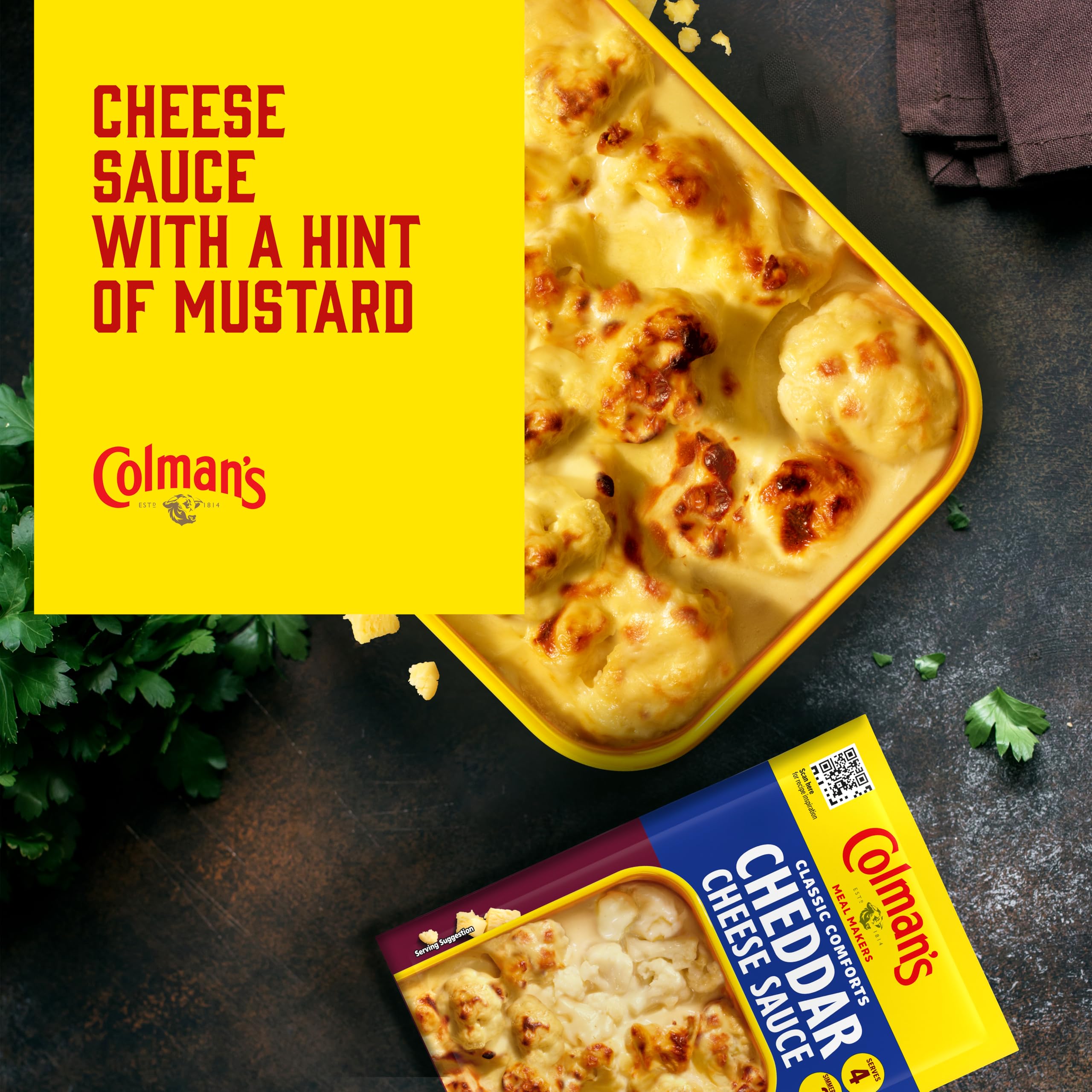 Colman's Meal Maker Cheddar Cheese Sauce Mix - Classic Comforts | 4 Servings | 40g 5