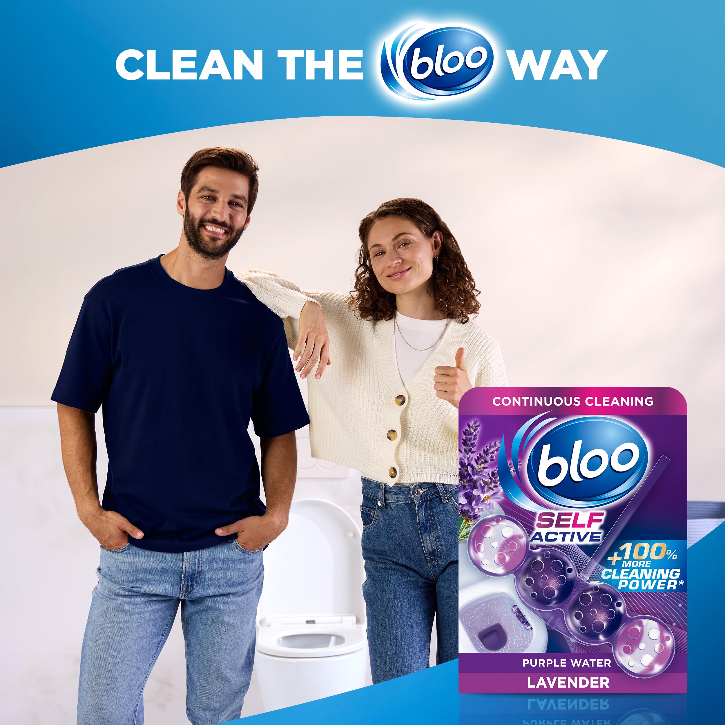 Bloo Self Active Toilet Rim Block and Bowl Cleaner with Lavender Scent | Pack of 2 7