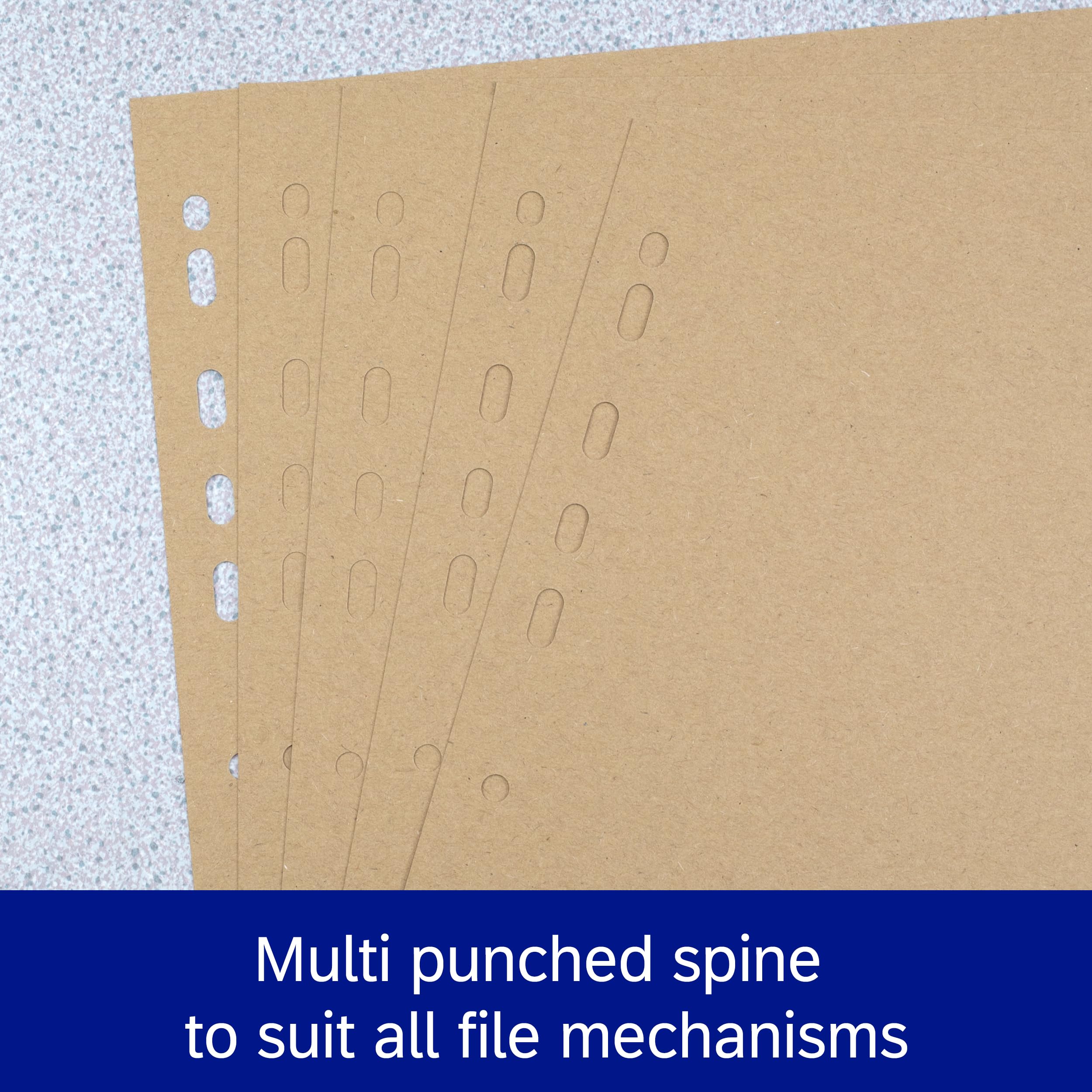 Oxford Touareg A4 Binder Dividers - 12 Tabs, Recycled Cardboard, Beige Kraft | Blue Angel Certified 3