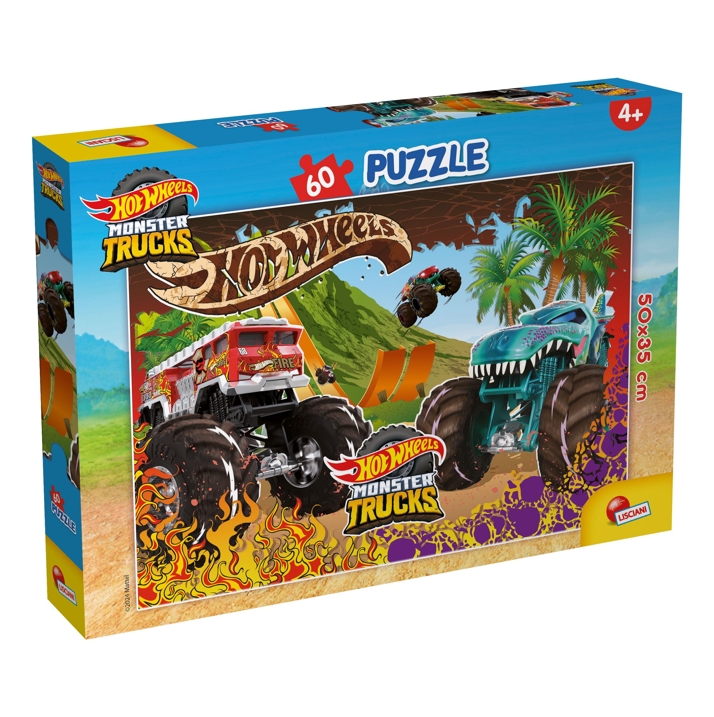 Lisciani Hot Wheels Monster Truck Puzzle - 60 Pieces | Ages 4+ | 35x50cm