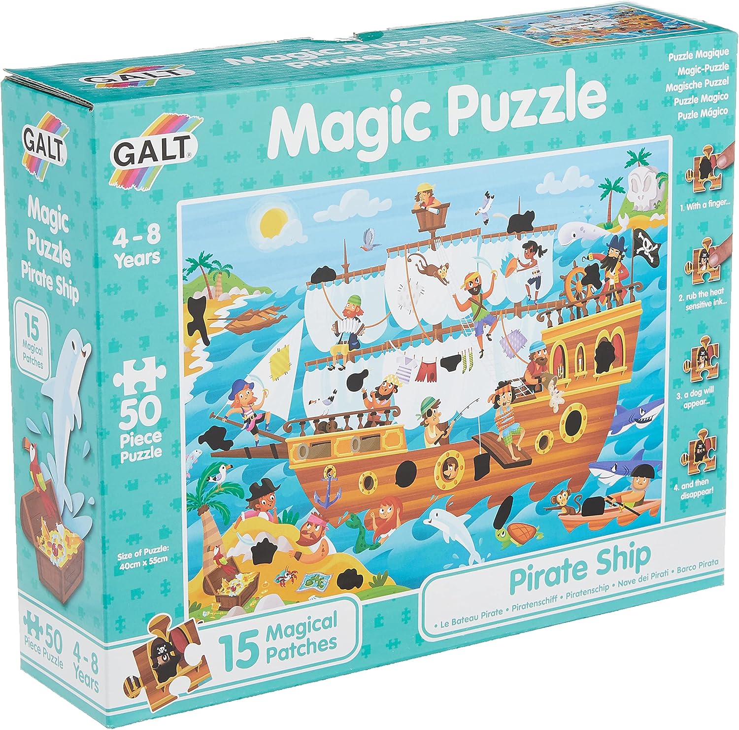 Galt Toys, Magic Puzzle - Pirate Ship, Magic Jigsaw Puzzle, Ages 4 Years Plus 4
