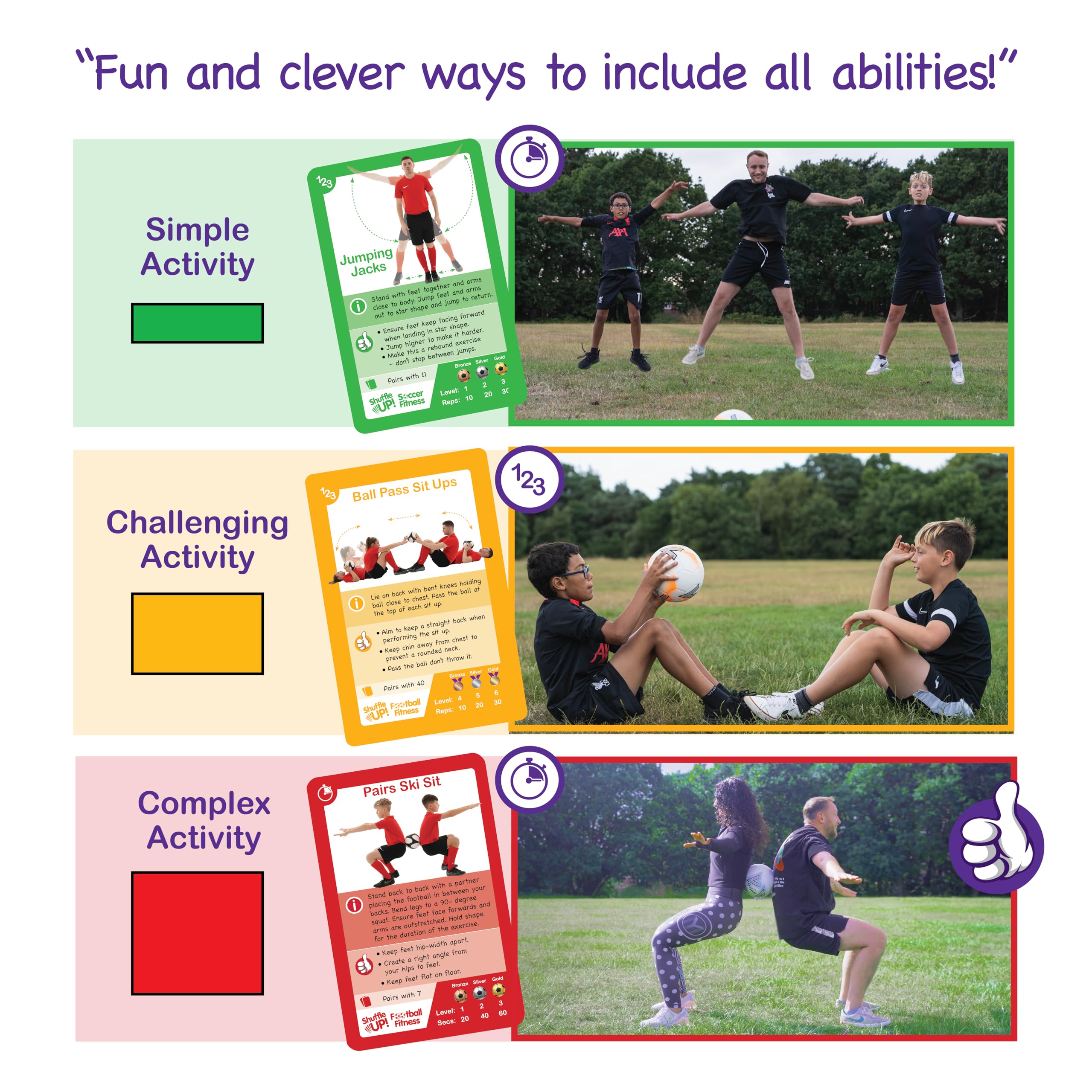 Shuffle Up Football Games - Active Card Game for Kids with 70+ Skills | Multicolor 8