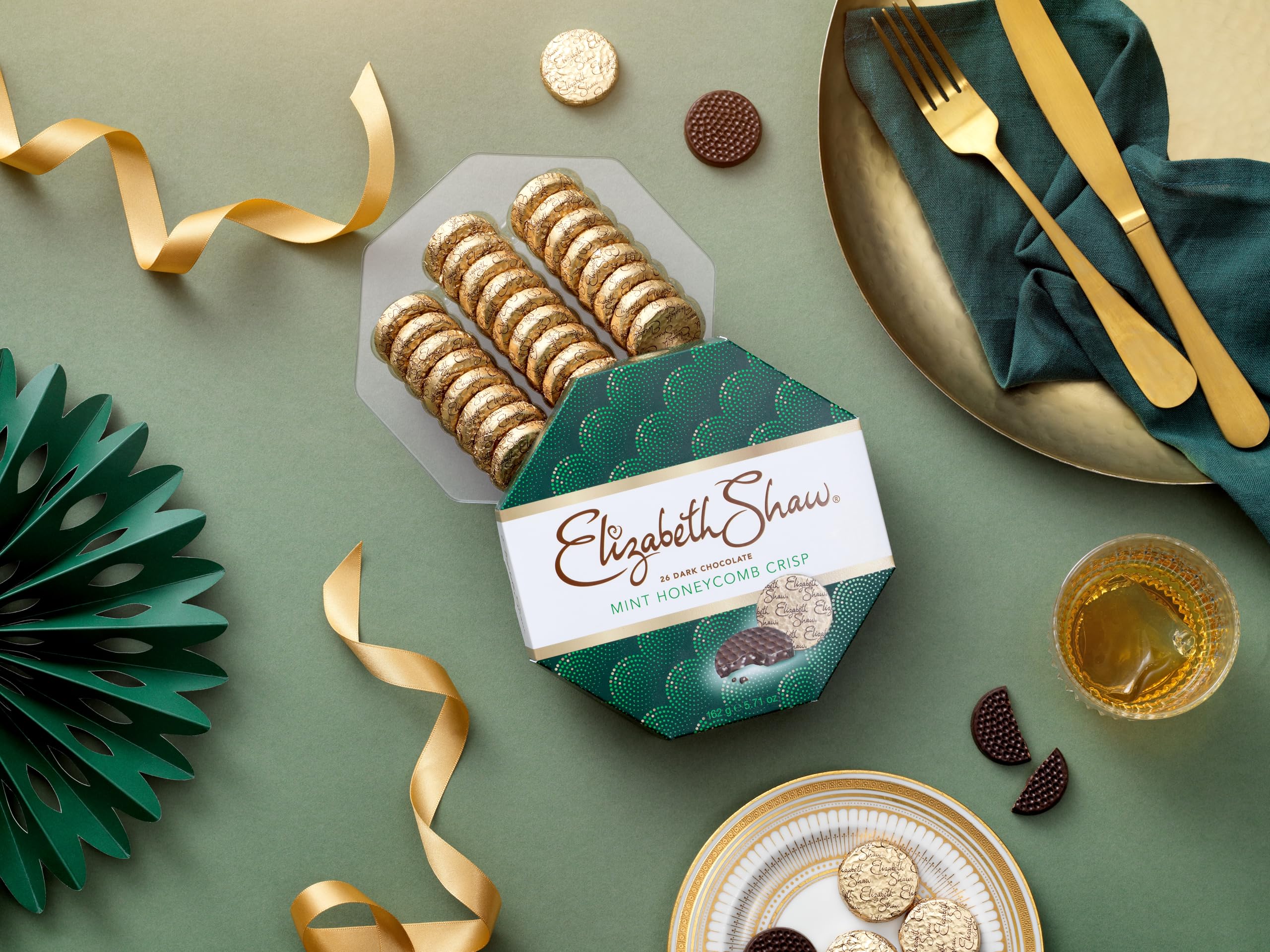 Elizabeth Shaw Dark Mint Crisp 162 g – Reichhaltige dunkle Schokolade mit knackiger Honigwabe und Minze 3