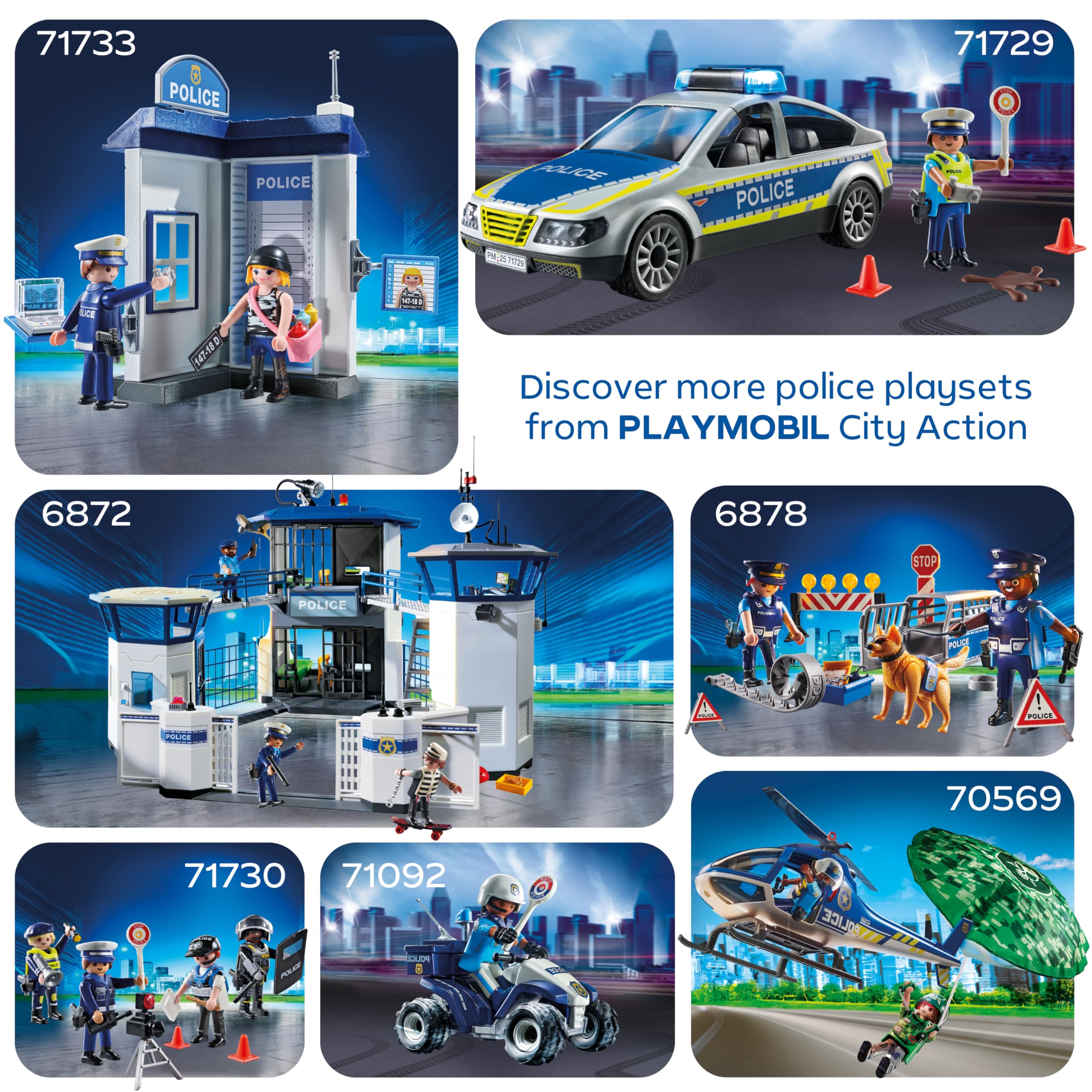 Playmobil Action Heroes Chase with Police Pick-Up | Ages 4+ | Multicolor Plastic 5