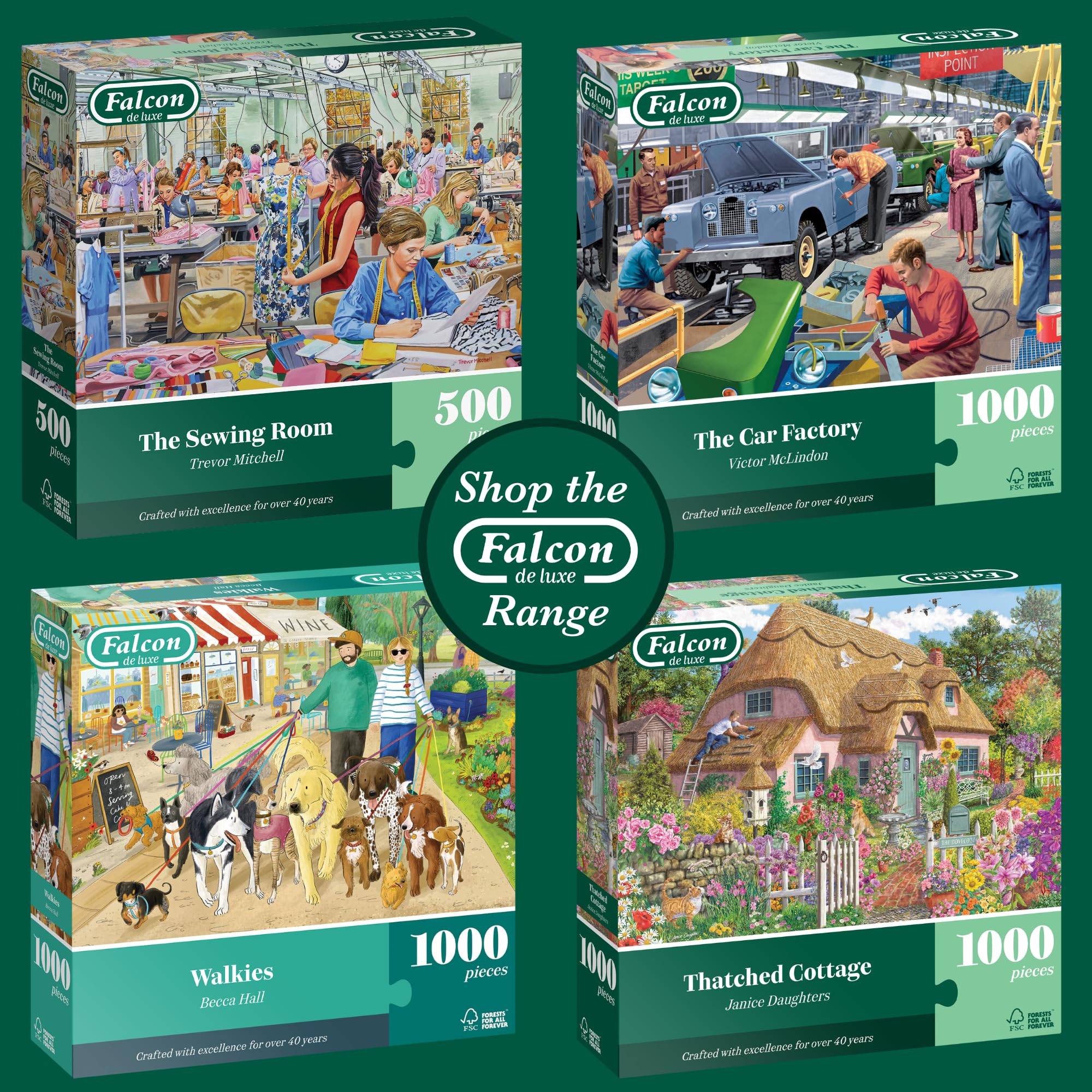 Falcon The Sewing Room Jigsaw Puzzle - 500 Piece Adult Puzzle Illustrated by Trevor Mitchell 5