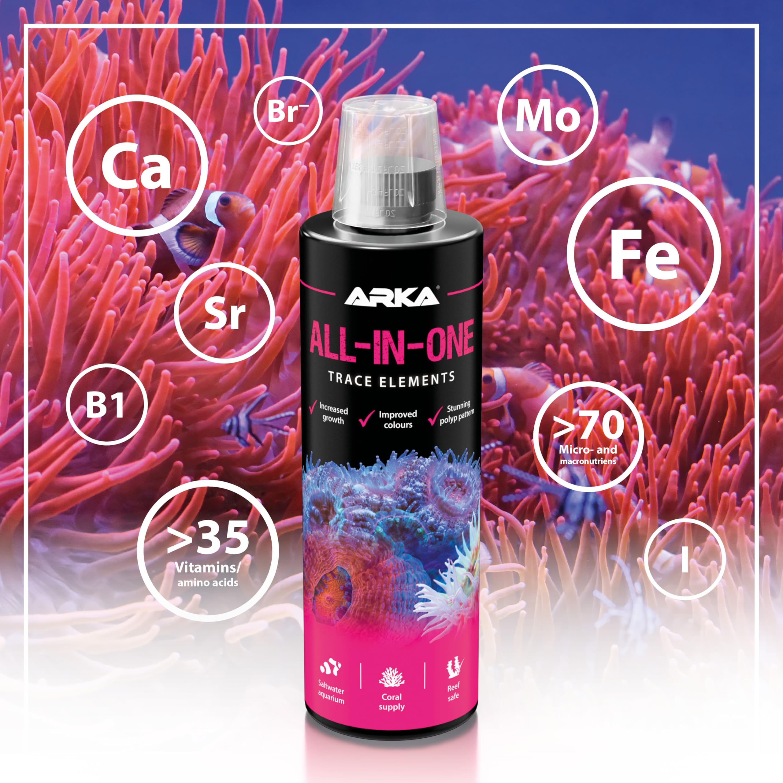 ARKA All-In-One Coral Supplement Reef Aquarium - Complete Dosing 473 ml 6