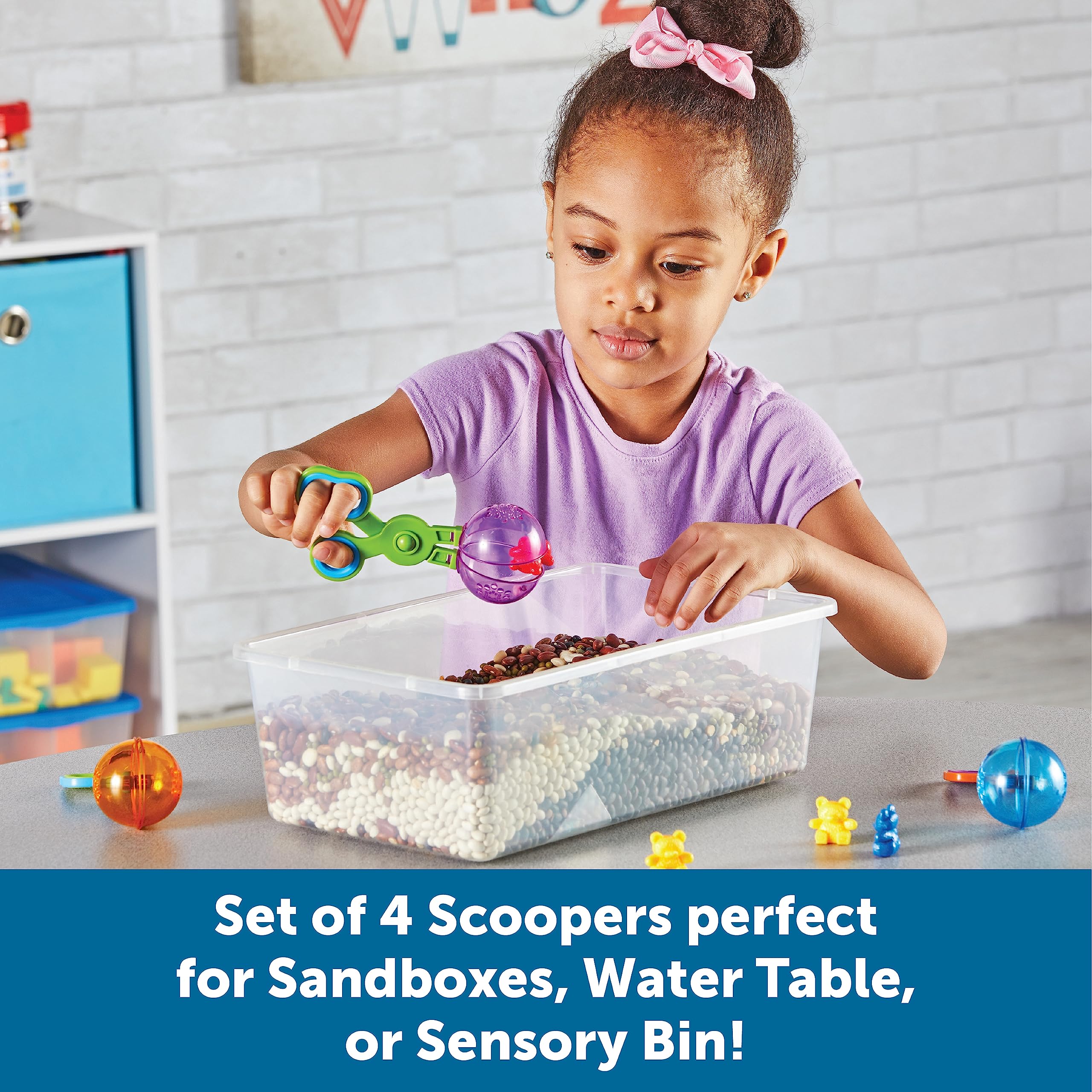 Learning Resources Handy Scoopers - Fine Motor Skills & Sensory Play Tool | Ages 3+ 4