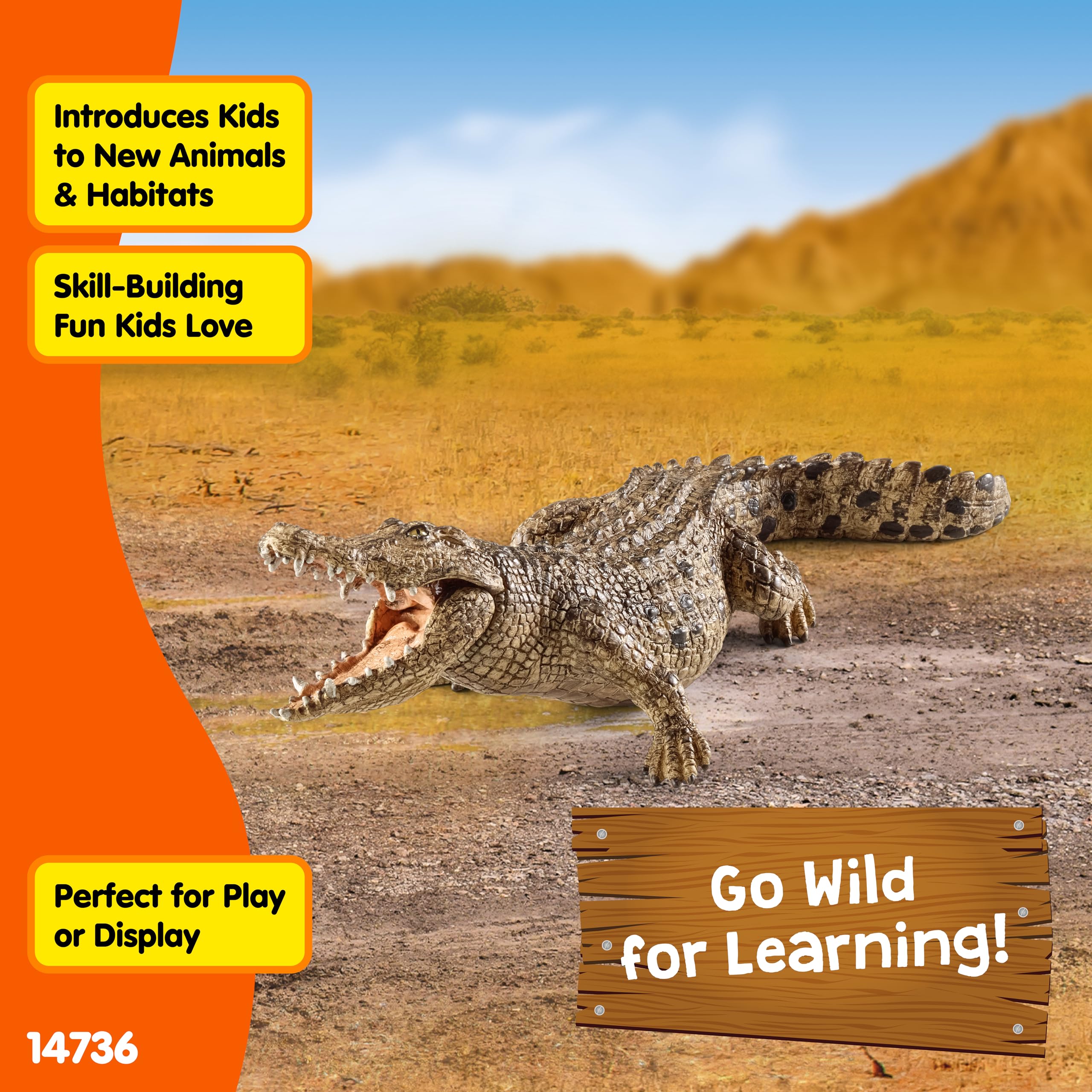 Schleich 14736 Crocodile Toy Figurine - Movable Jaw, Ages 3-8 5