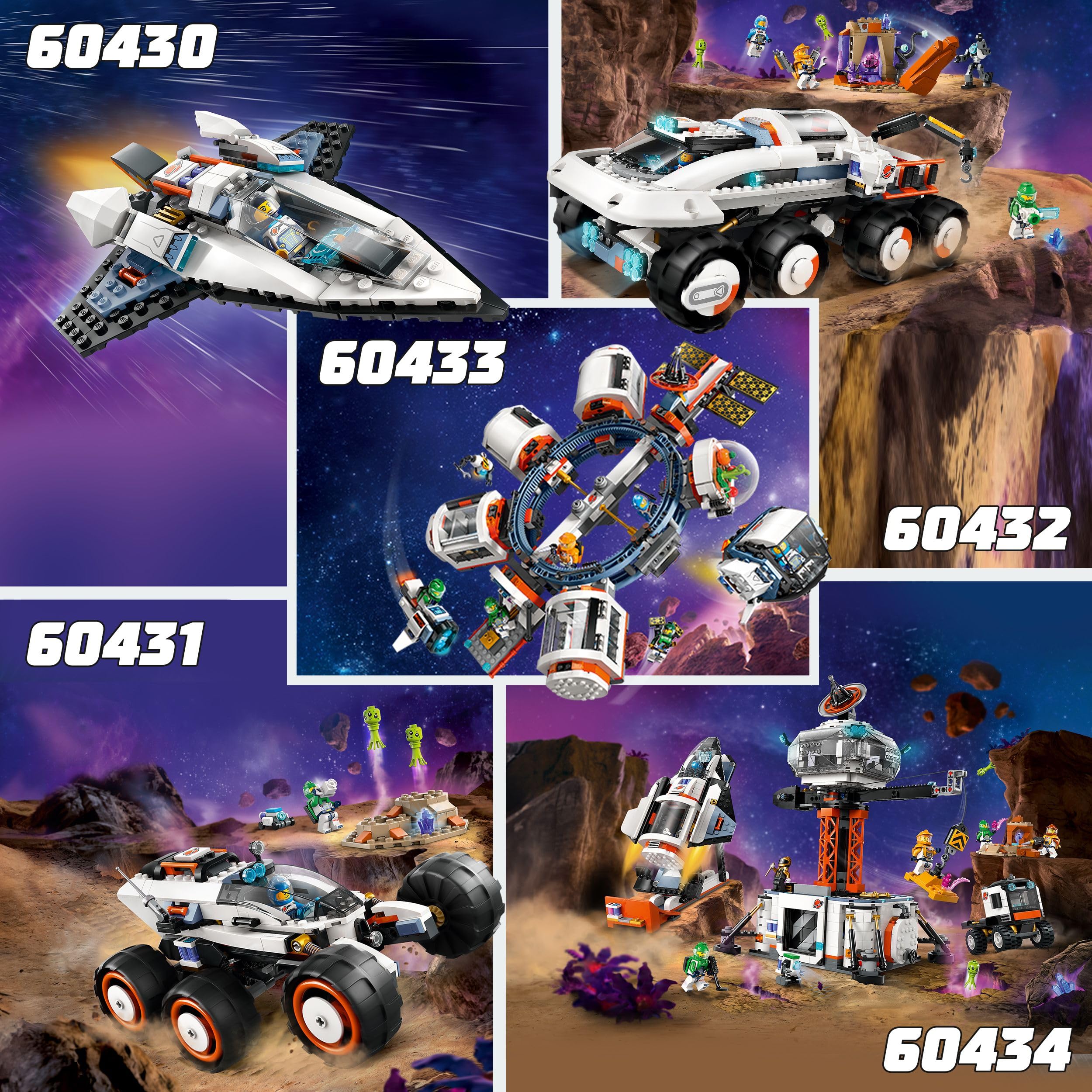 LEGO City Interstellar Spaceship Toy Set 60430 for Ages 6+ | Astronaut Minifigure & Drone Bot 8