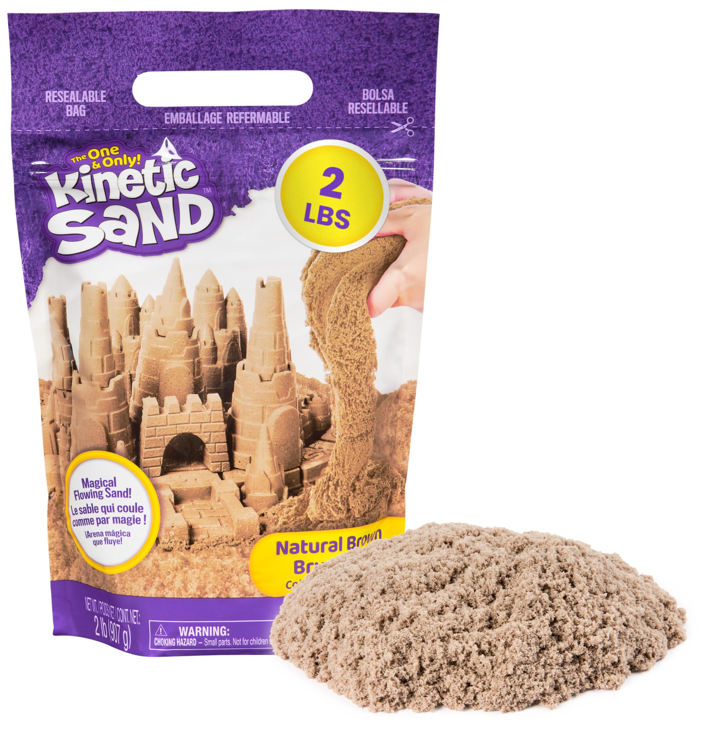 Kinetic Sand Original Mouldable Sensory Play Sand - Brown | 906 g | Ages 3+