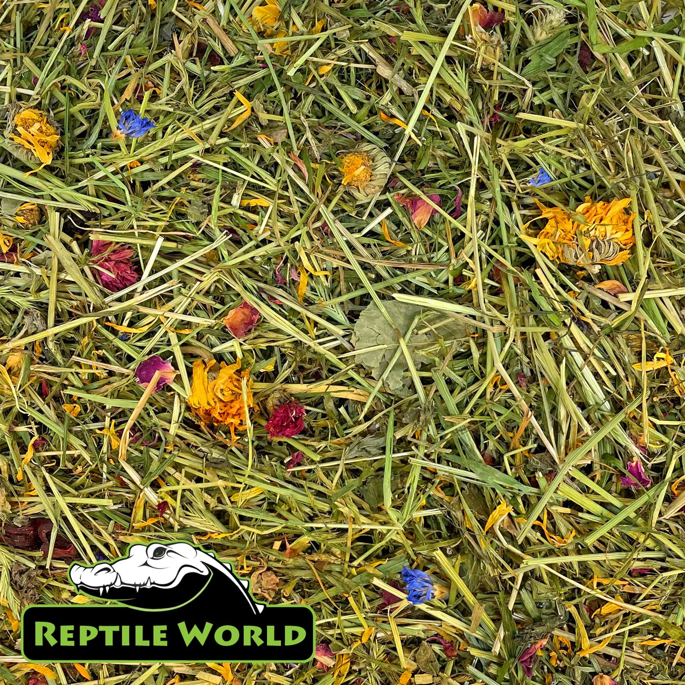 Reptile World Edible Tortoise Bedding - 10L Bag | Natural Grass & Flowers | All Life Stages 8