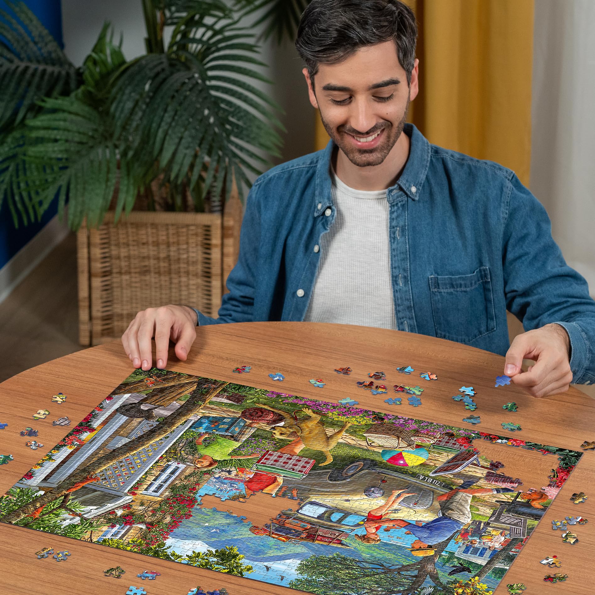 Ravensburger Holiday Cottage Jigsaw Puzzle - 1000 Pieces | Summer Scene | FSC Certified 4