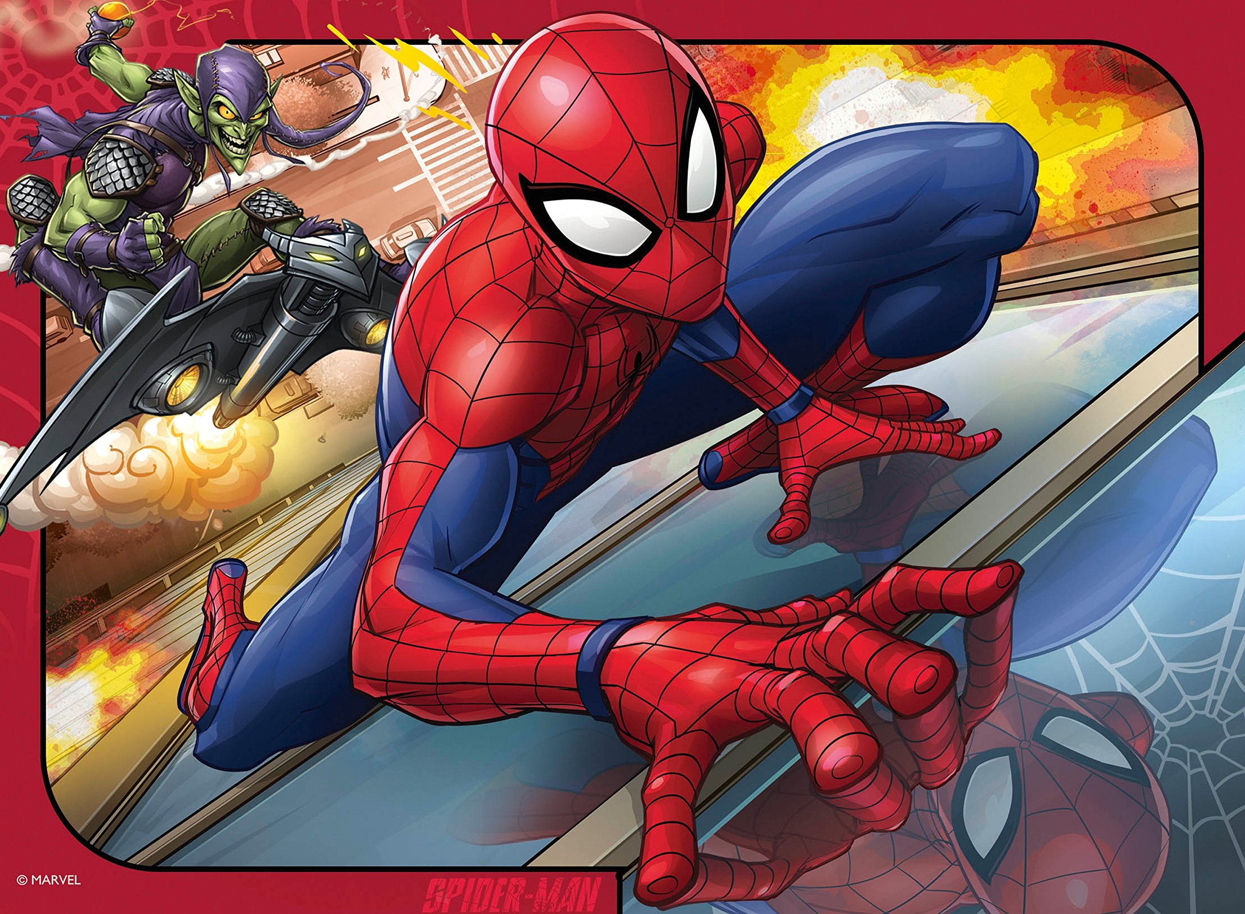 Ravensburger Marvel Spiderman 4 in Box Jigsaw Puzzles | 12, 16, 20, 24 Pieces | Ages 3+ 5