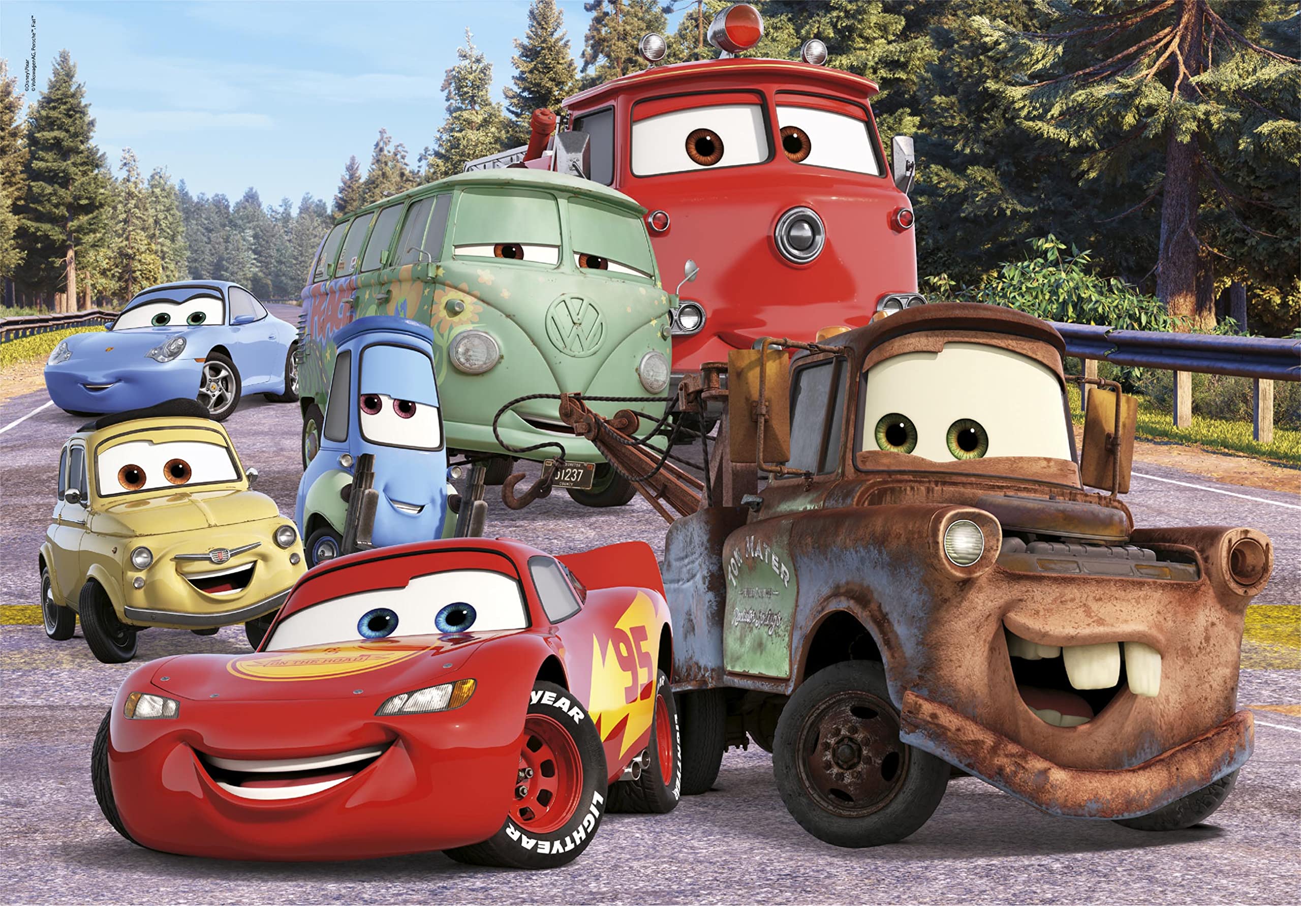 Clementoni Disney Cars On The Road 24-Piece Puzzle - Extra-Large Pieces for Kids 10