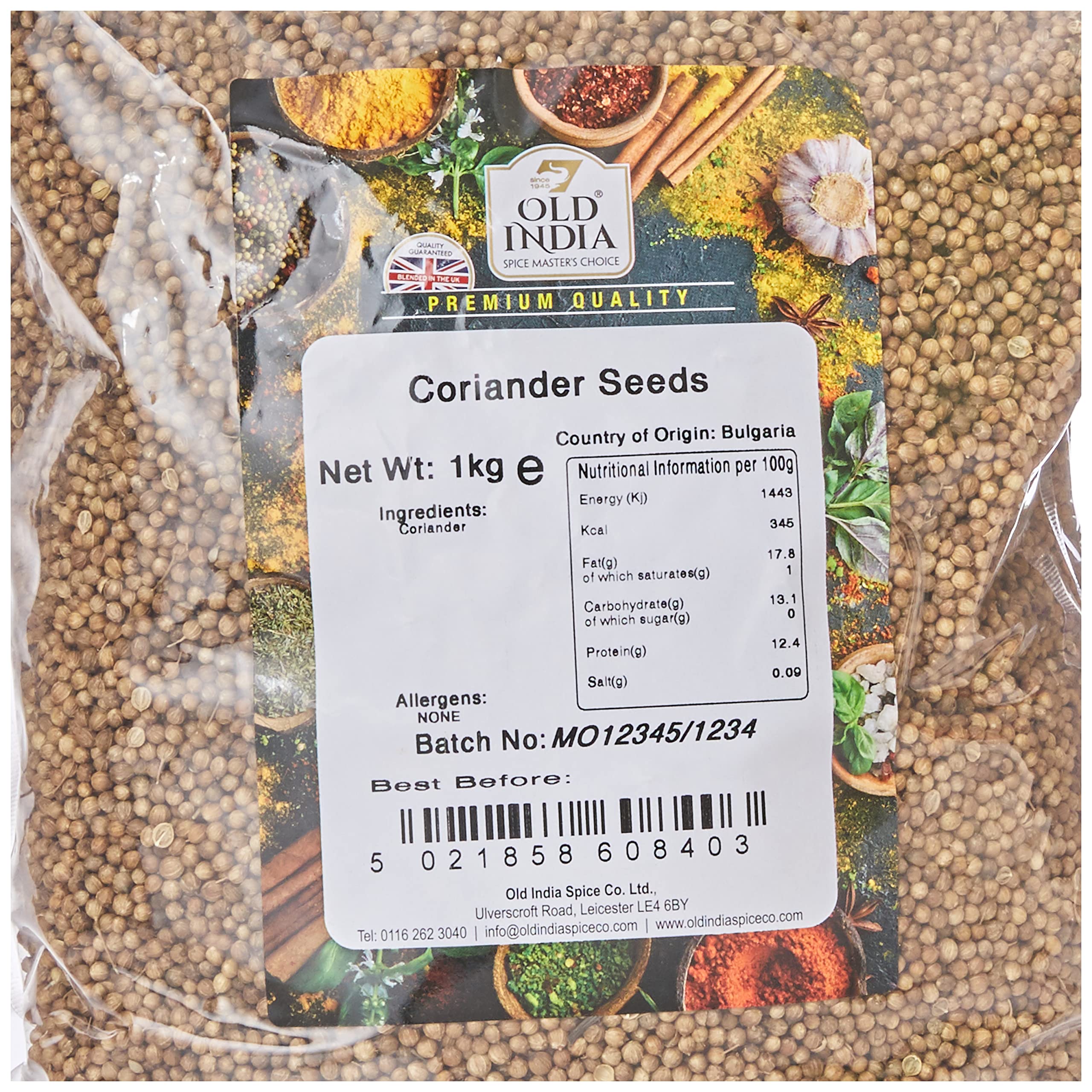 Old India Coriander Seeds - 1kg Whole Spice | Natural & GMO Free