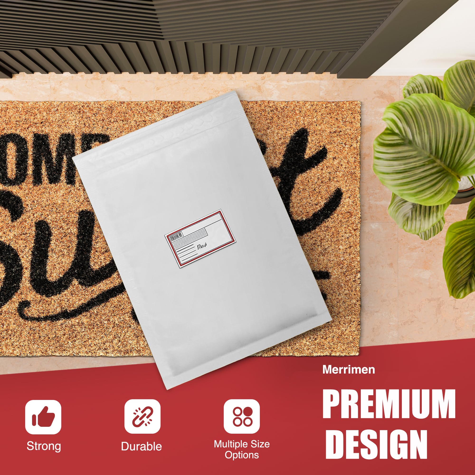 Merrimen A3 Padded Envelope Mailers - 10 Pack White Protective Plastic Mailers | 300x455mm 3
