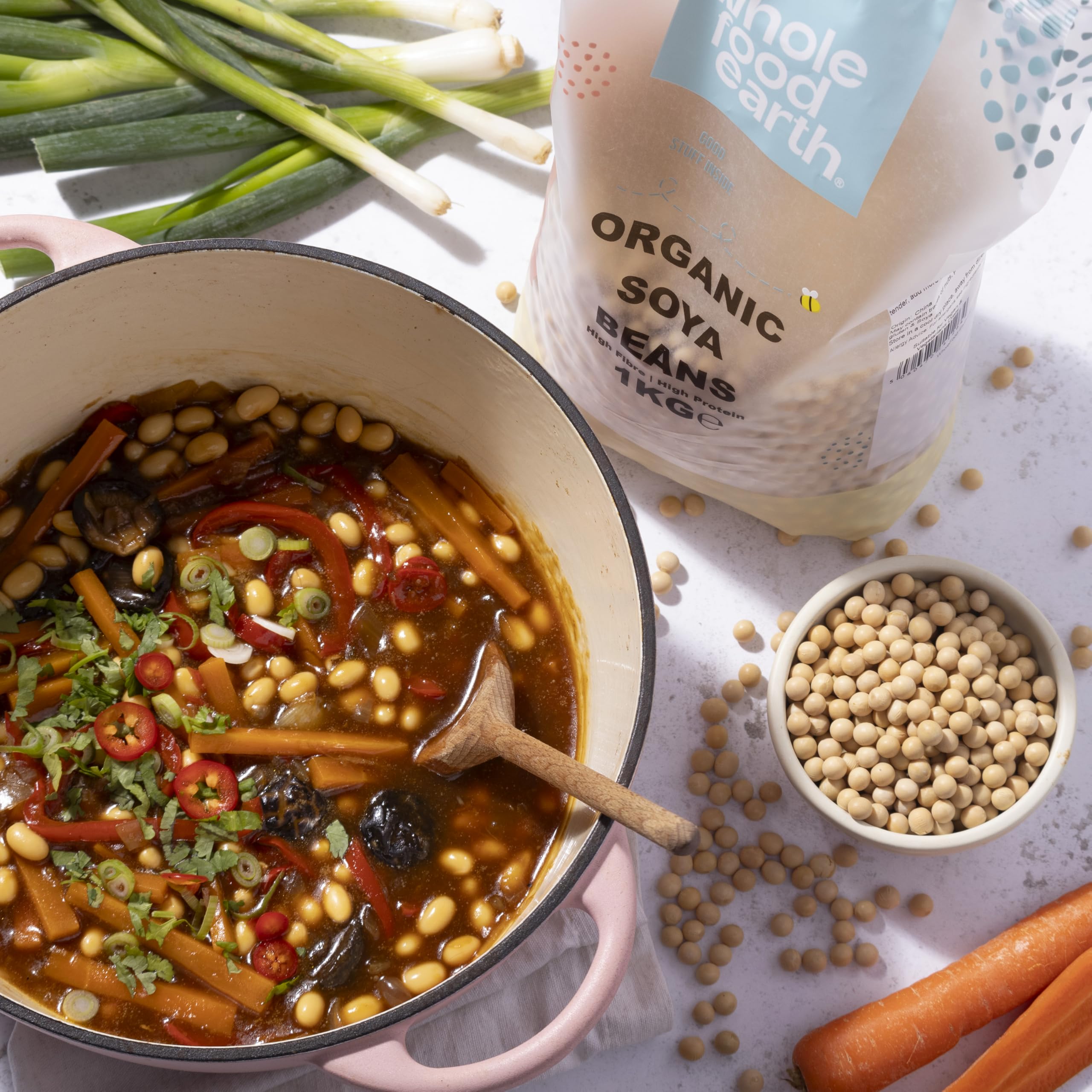 Wholefood Earth Organic Soya Beans - 1kg | High Fibre | Vegan | GMO Free 6