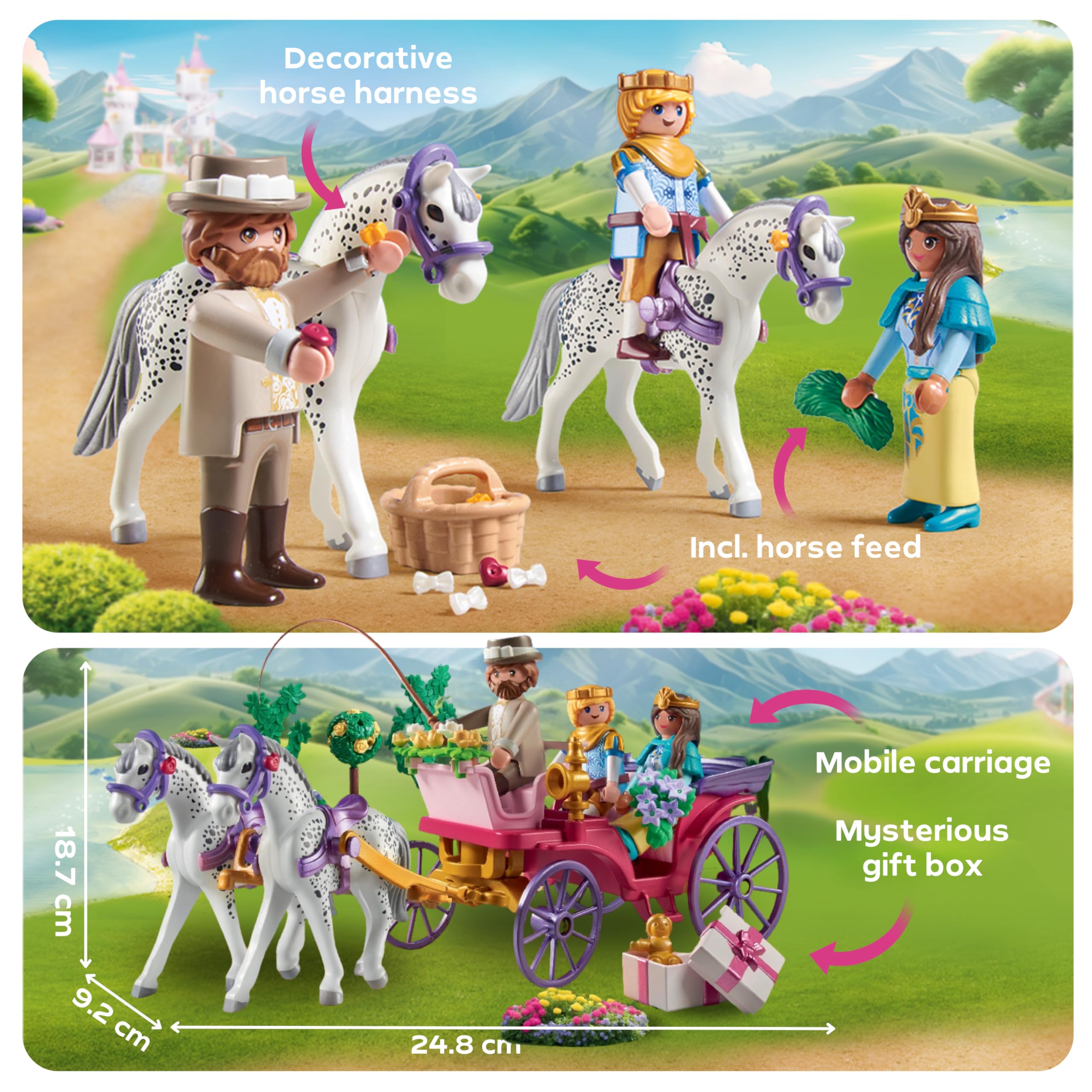 Playmobil Royal Carriage Ride with Princess and Prince Playset | Unisex Children | Ages 3+ 4