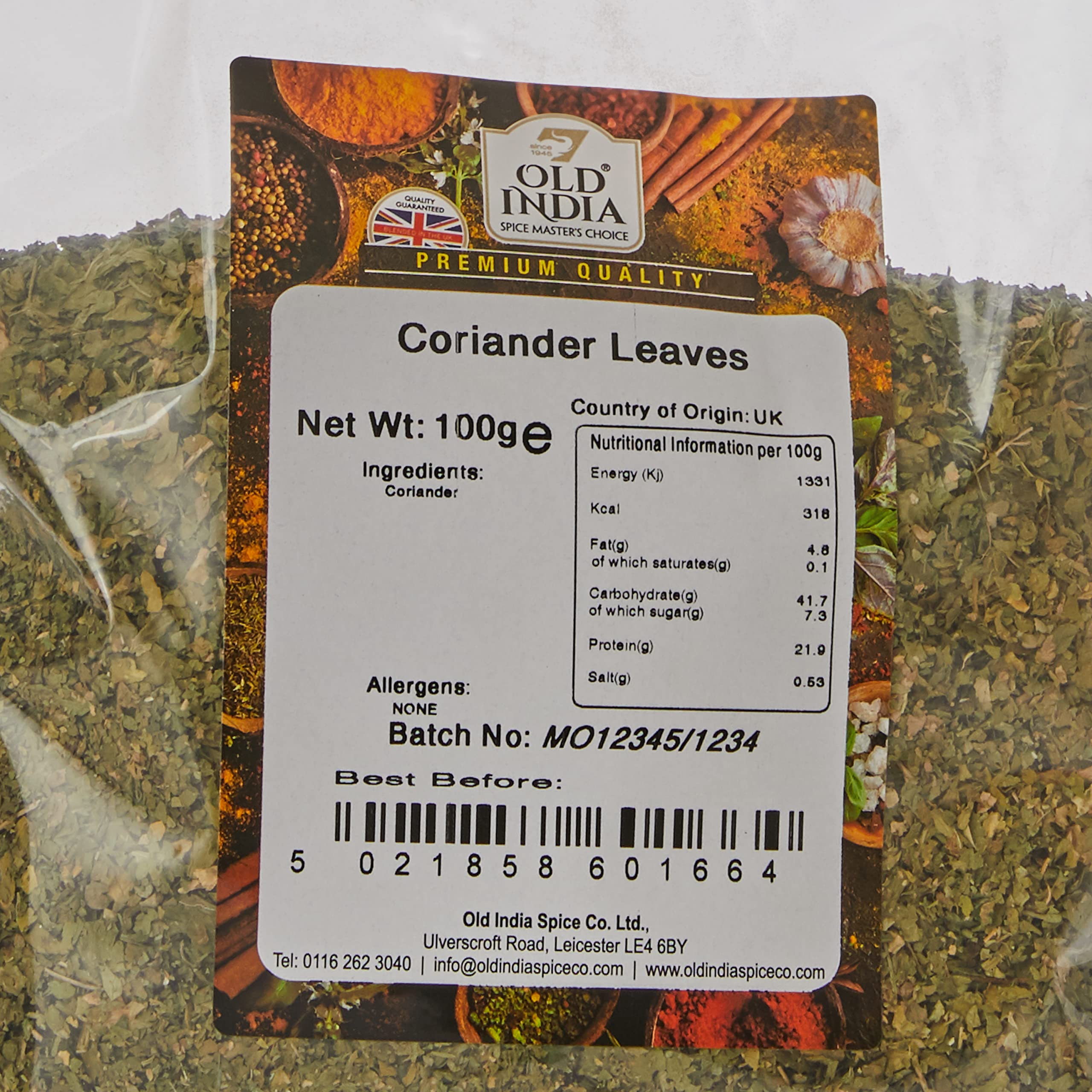 Old India Coriander Seeds 100g | 100% Natural Whole Spice
