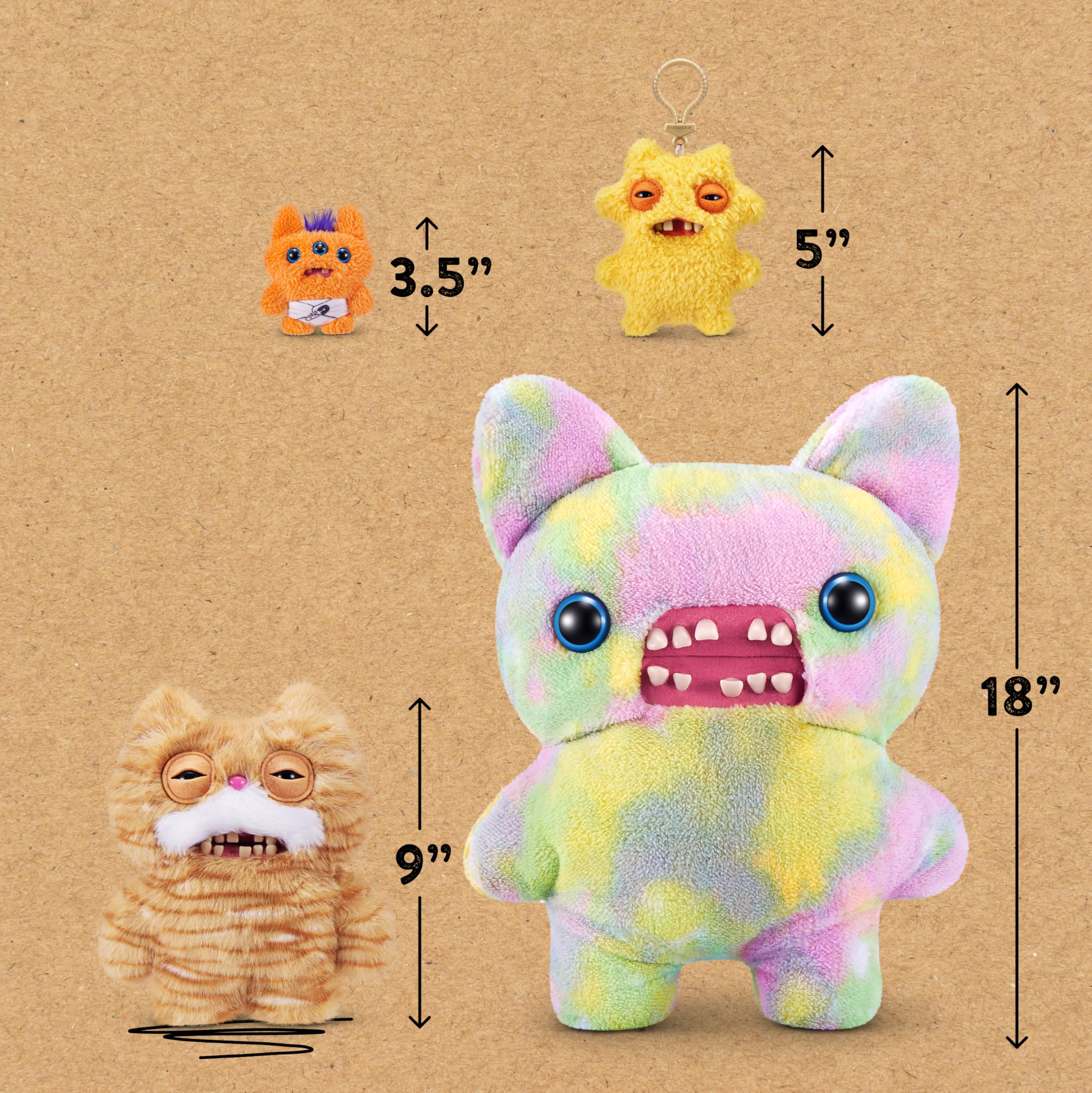 Fuggler Alley Cats Stinkface Plush Toy - 9-Inch | Human-Like Teeth | Polyester 6