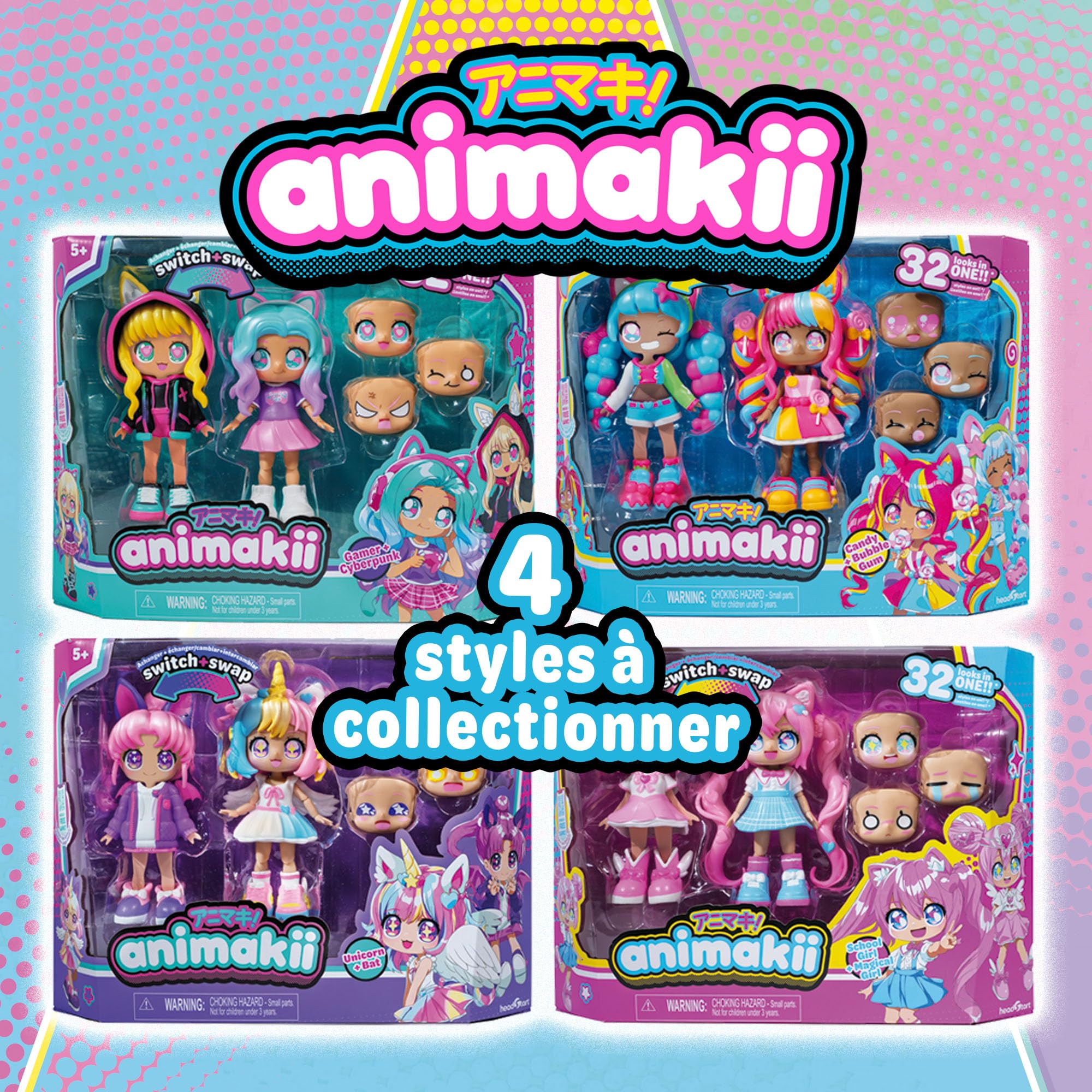 Animakii Fashion Dolls - Customisable Magical Girl & School Girl Style 5" 8