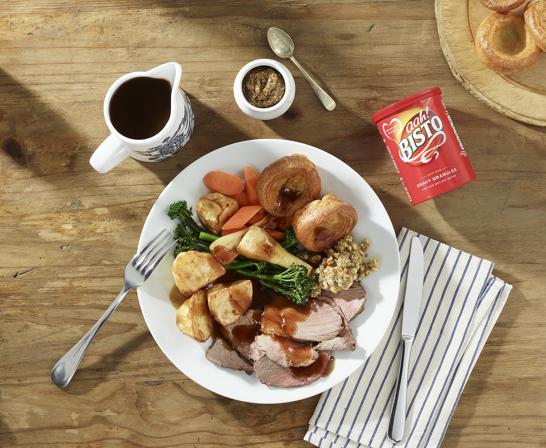 Bisto Beef Gravy Granules - Reduced Salt | Quick & Easy Preparation | 190 g Drum 8