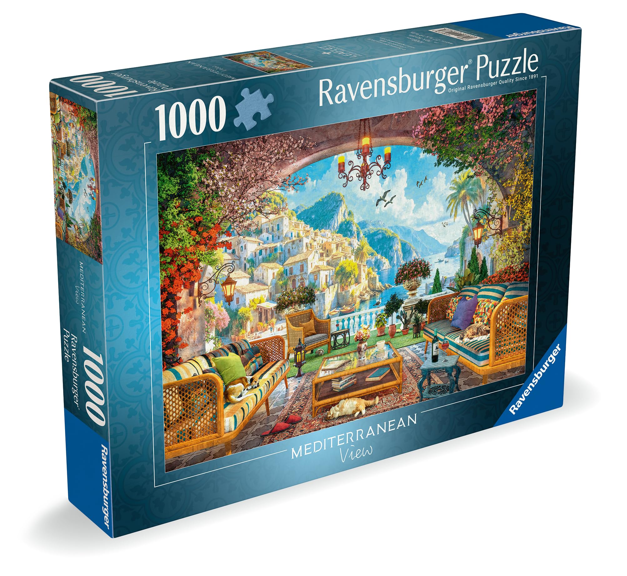 Ravensburger Mediterranean Terrace View 1000 piece Jigsaw Puzzle for Adults