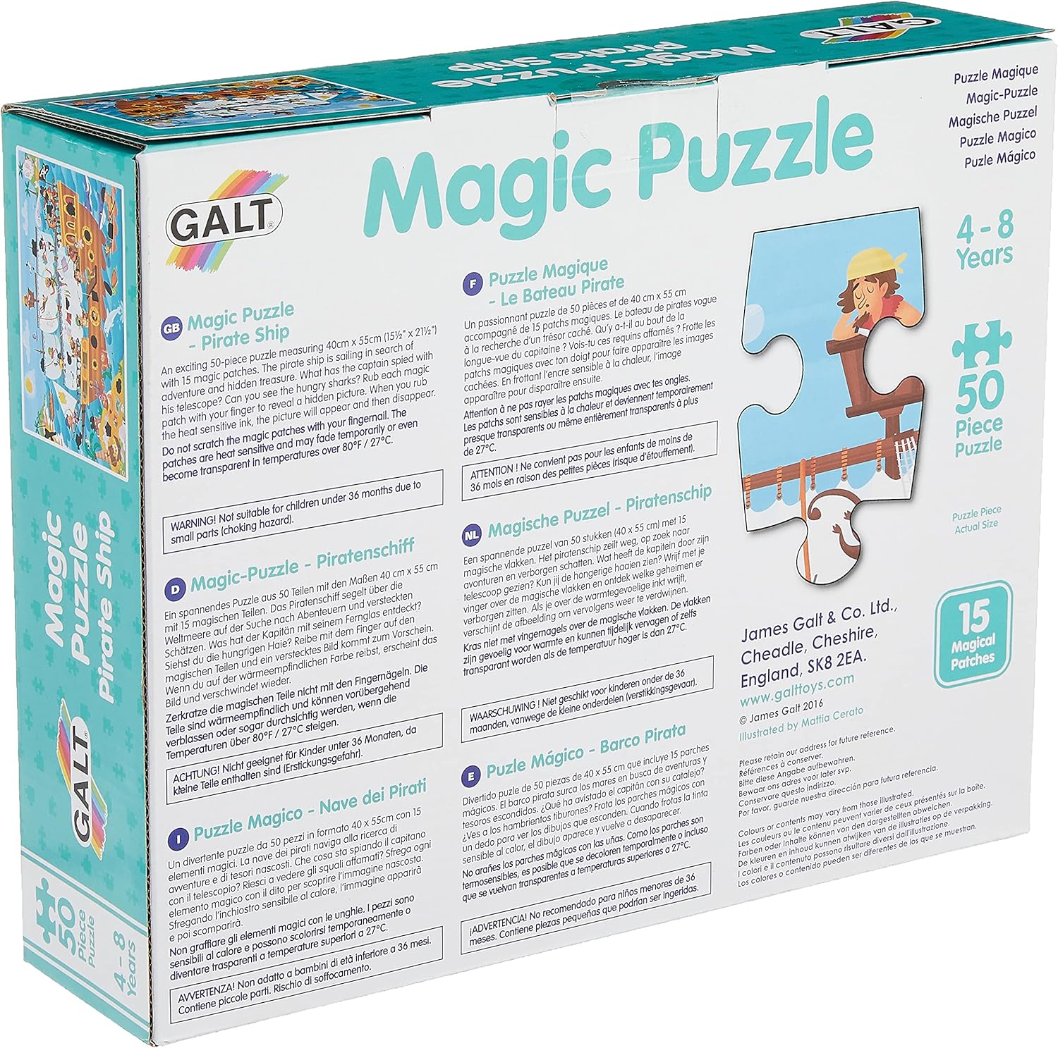 Galt Toys, Magic Puzzle - Pirate Ship, Magic Jigsaw Puzzle, Ages 4 Years Plus 3
