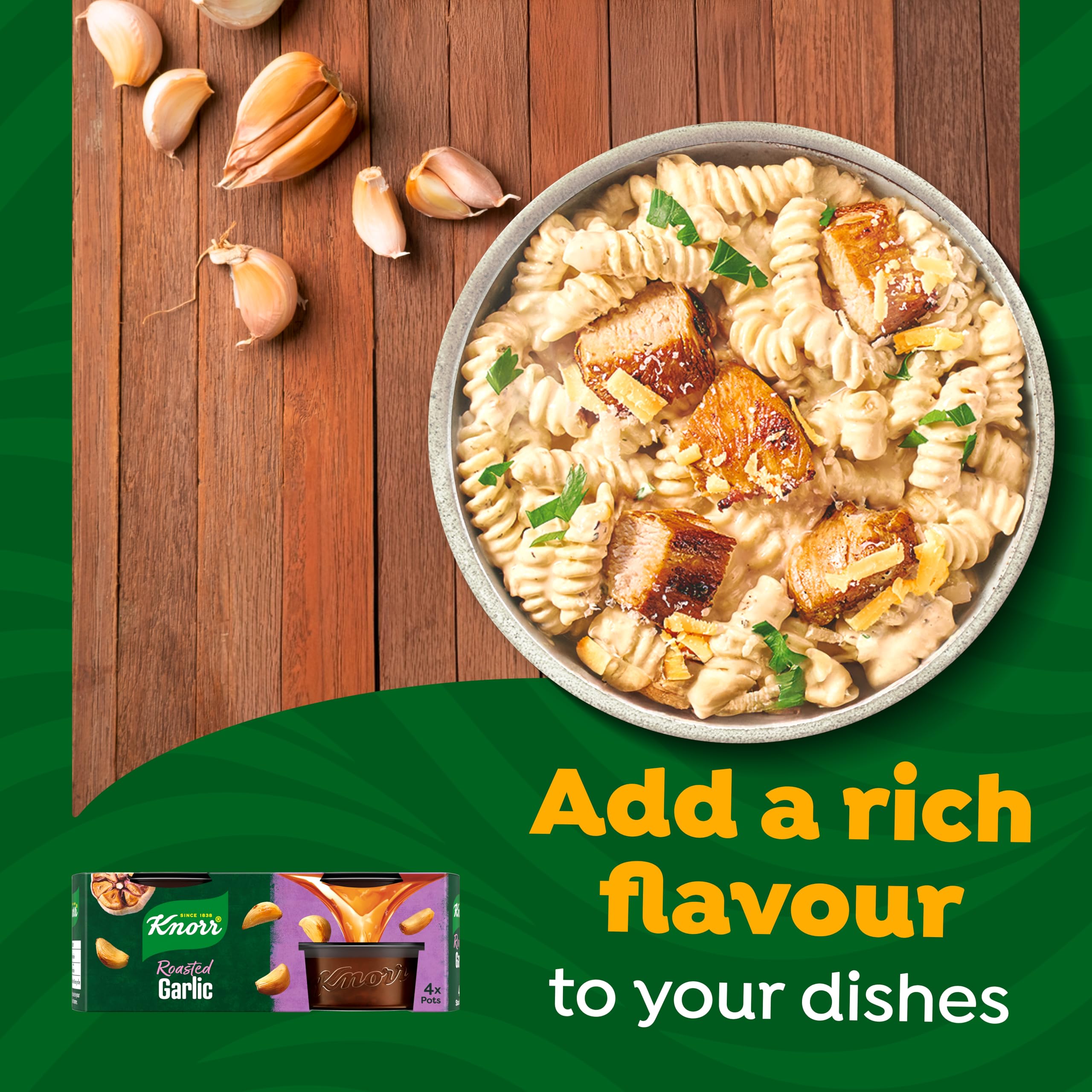 Knorr - Roasted Garlic Stock Pots Pack of 4 4