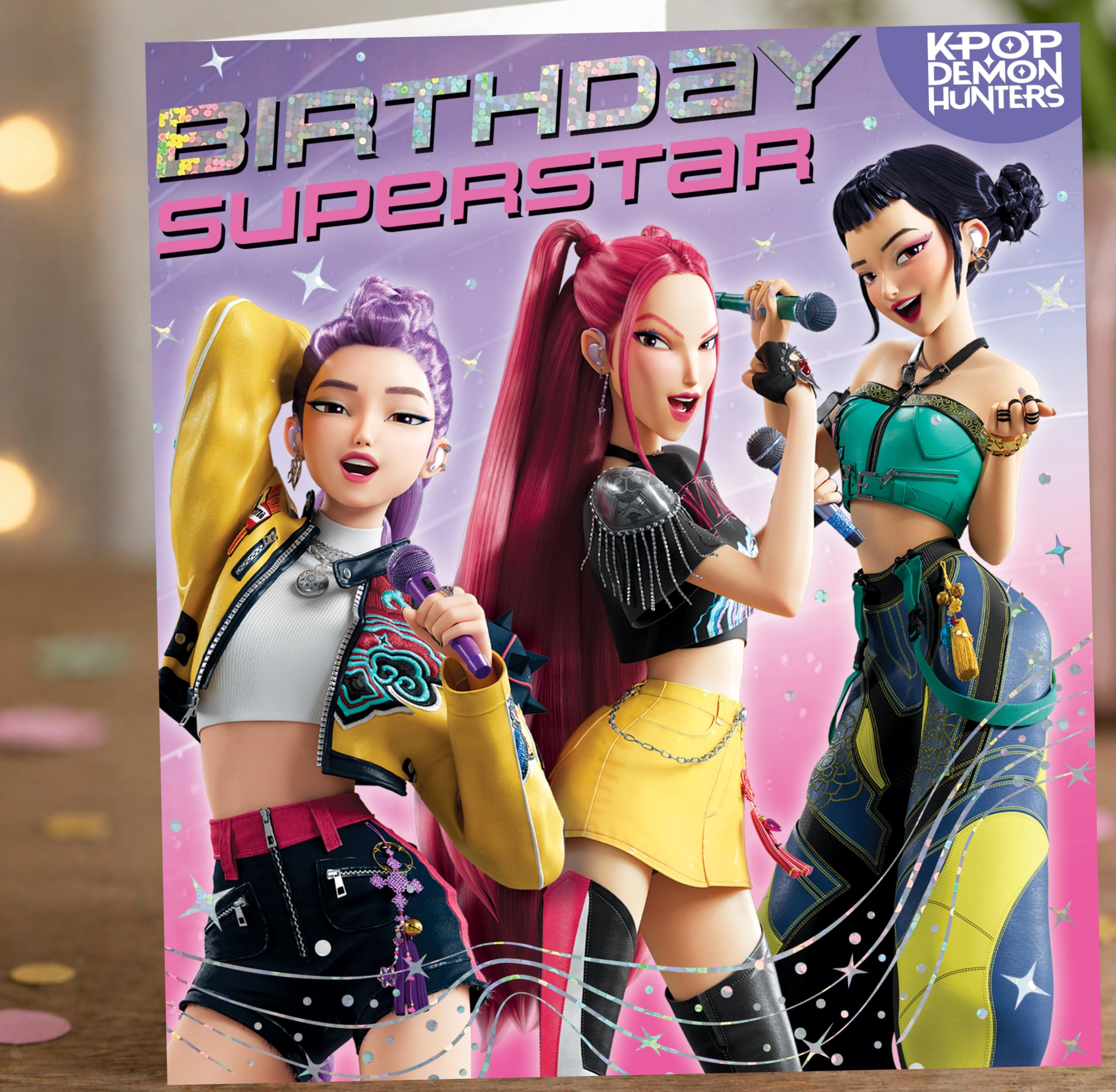 Danilo Promotions LTD KPOP Demon Hunters Birthday Card 'Birthday Superstar' | Multi Color | Standard Size 3