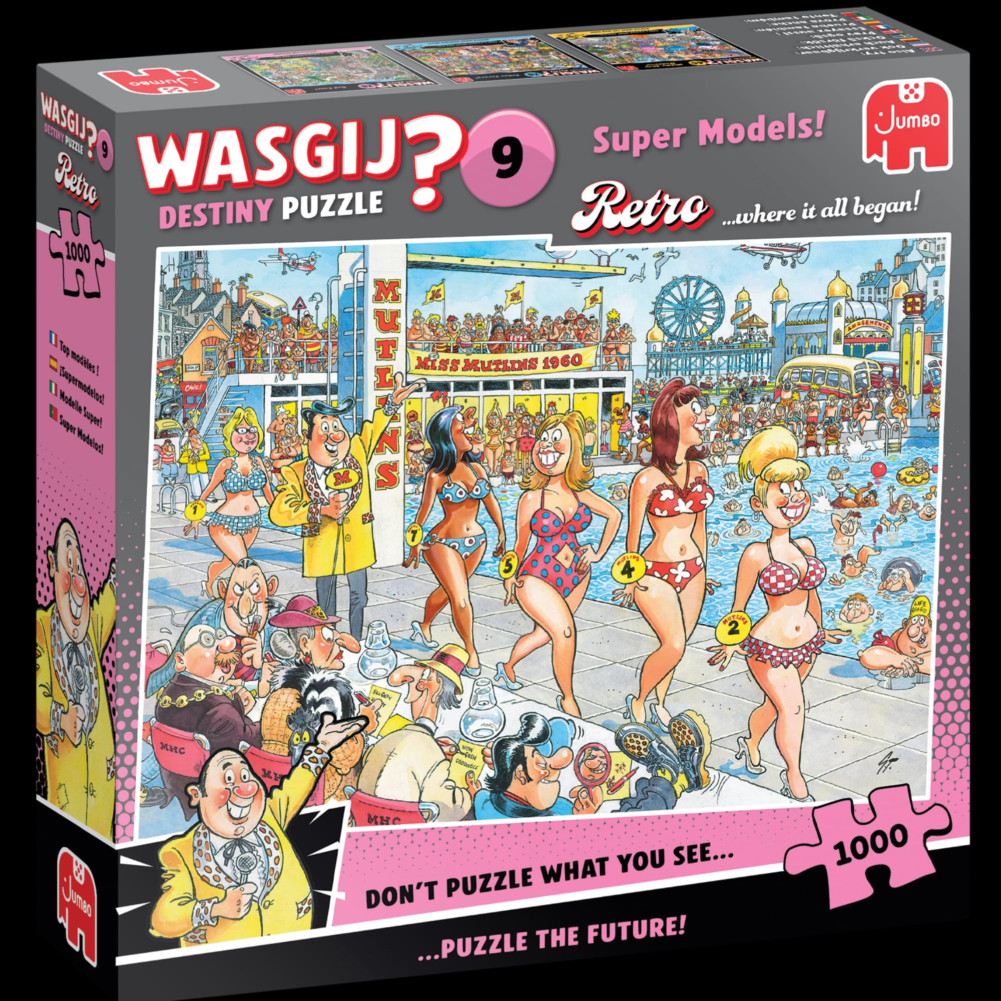 Wasgij Retro Destiny 9, Super Models - Unique 1000 Piece Jigsaw Puzzle for Unisex Adult 5