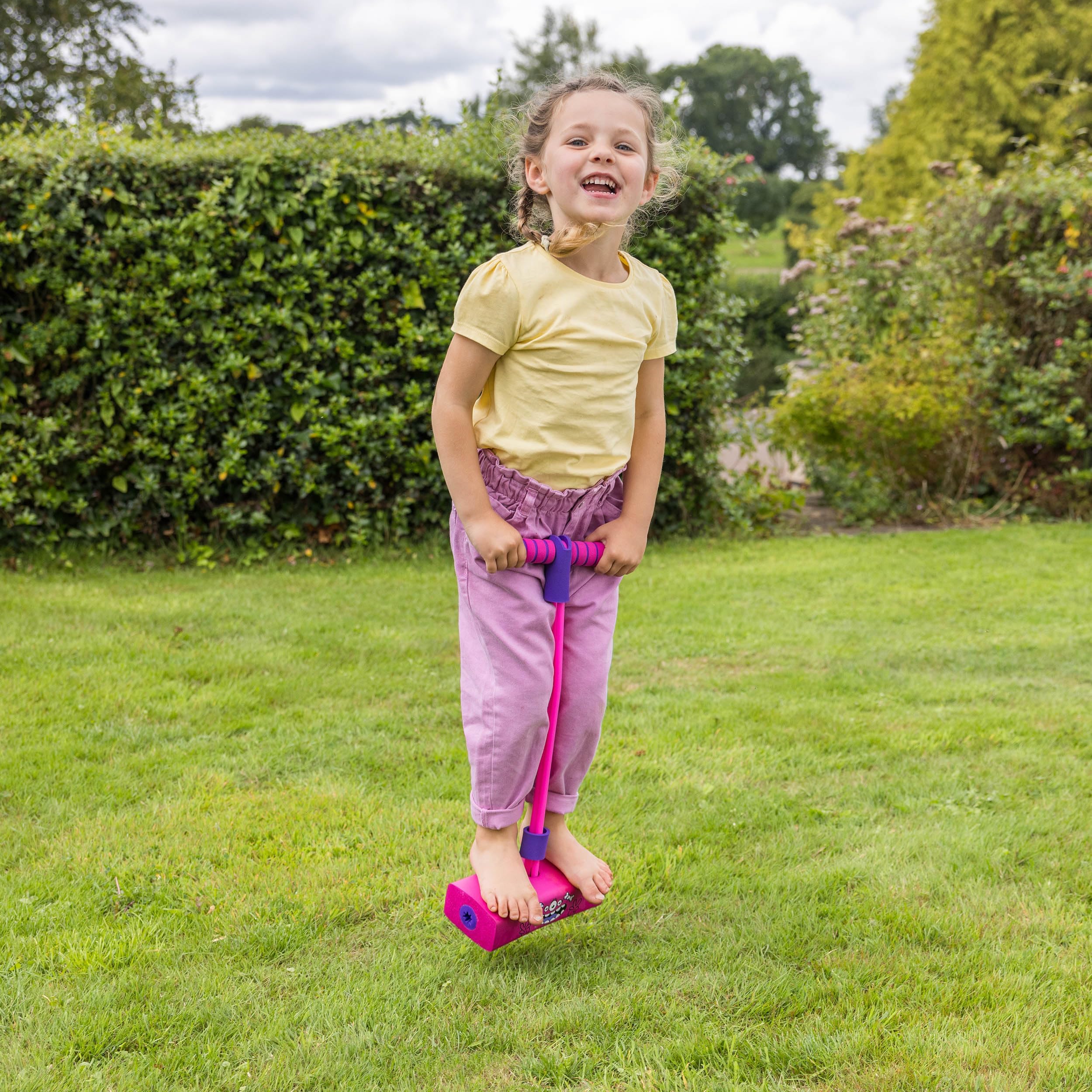 Toyrific Jump ‘N’ Bouncer Bungee Hopper - Ideal First Pogo Stick for Kids 3+ | Max 50kg | Purple