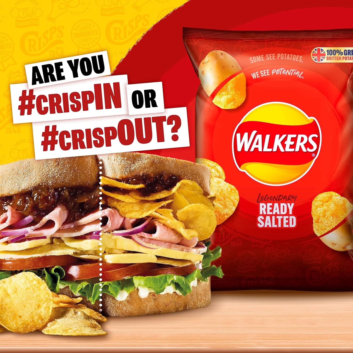 Walkers Ready Salted Multipack Chips 6x25g 11