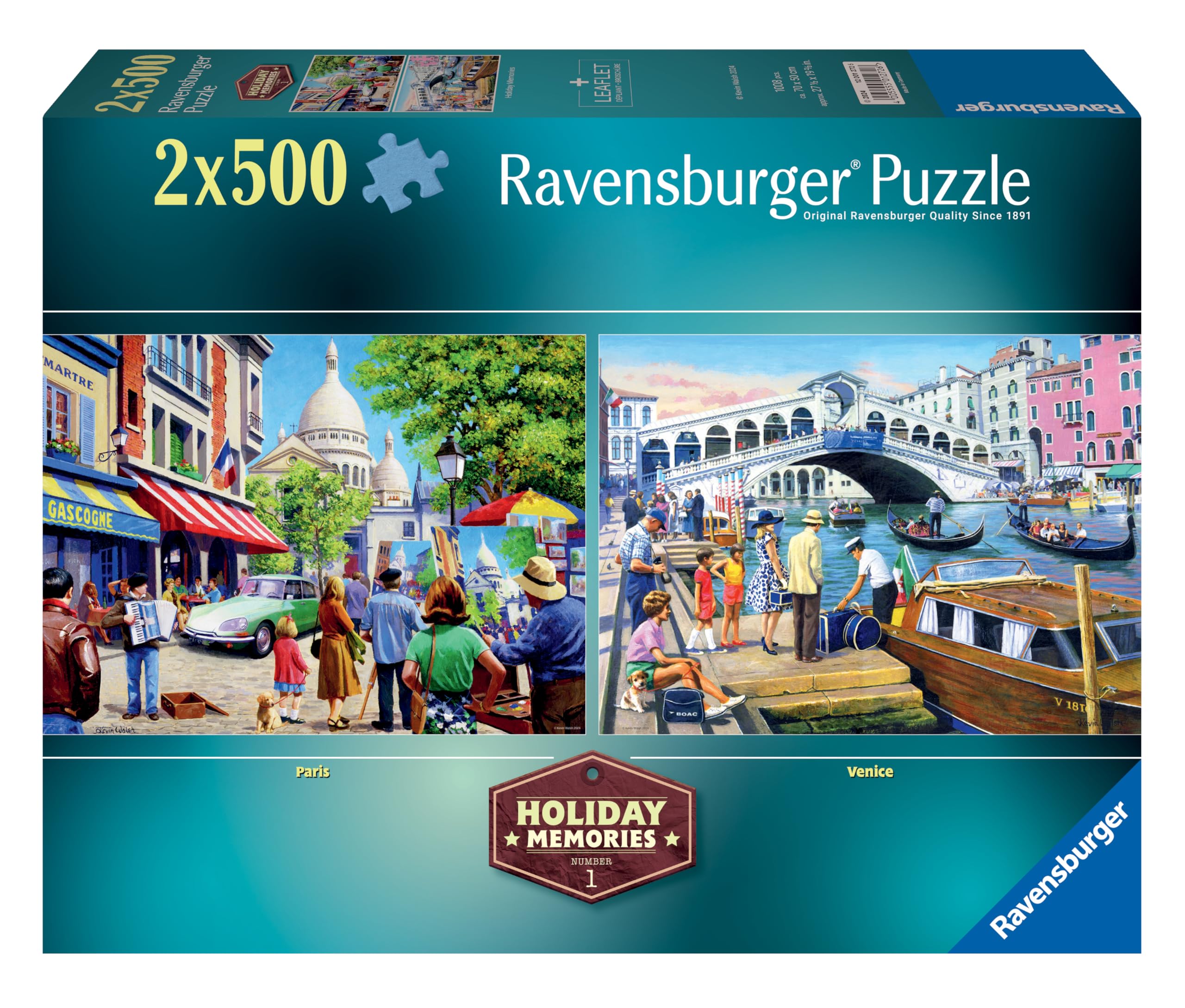 Ravensburger Holiday Memories 2x 500 Piece Jigsaw Puzzles - Nostalgic Scenes, Premium Quality, FSC Certified 1