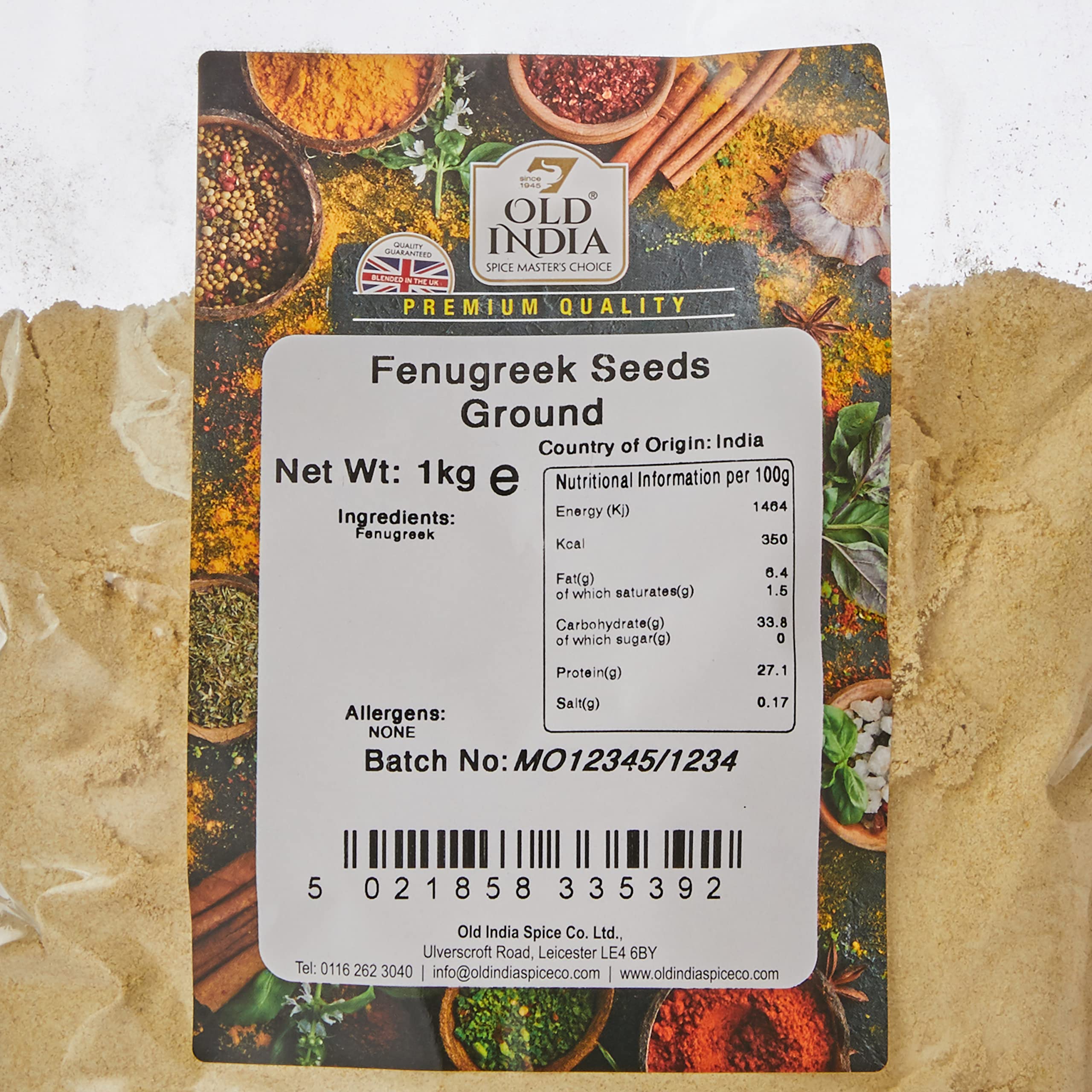 Old India Fenugreek Seeds Ground | 1 kg Pack | 100% Natural