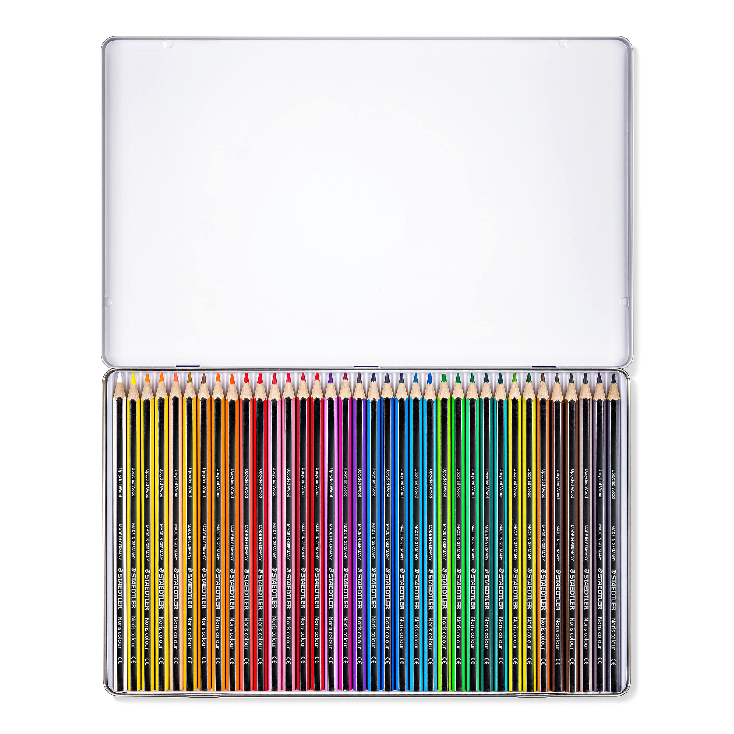STAEDTLER Noris Colour Colouring Pencils 185 M36 - 36 Assorted Colours | Upcycled Wood | Pre-Sharpened